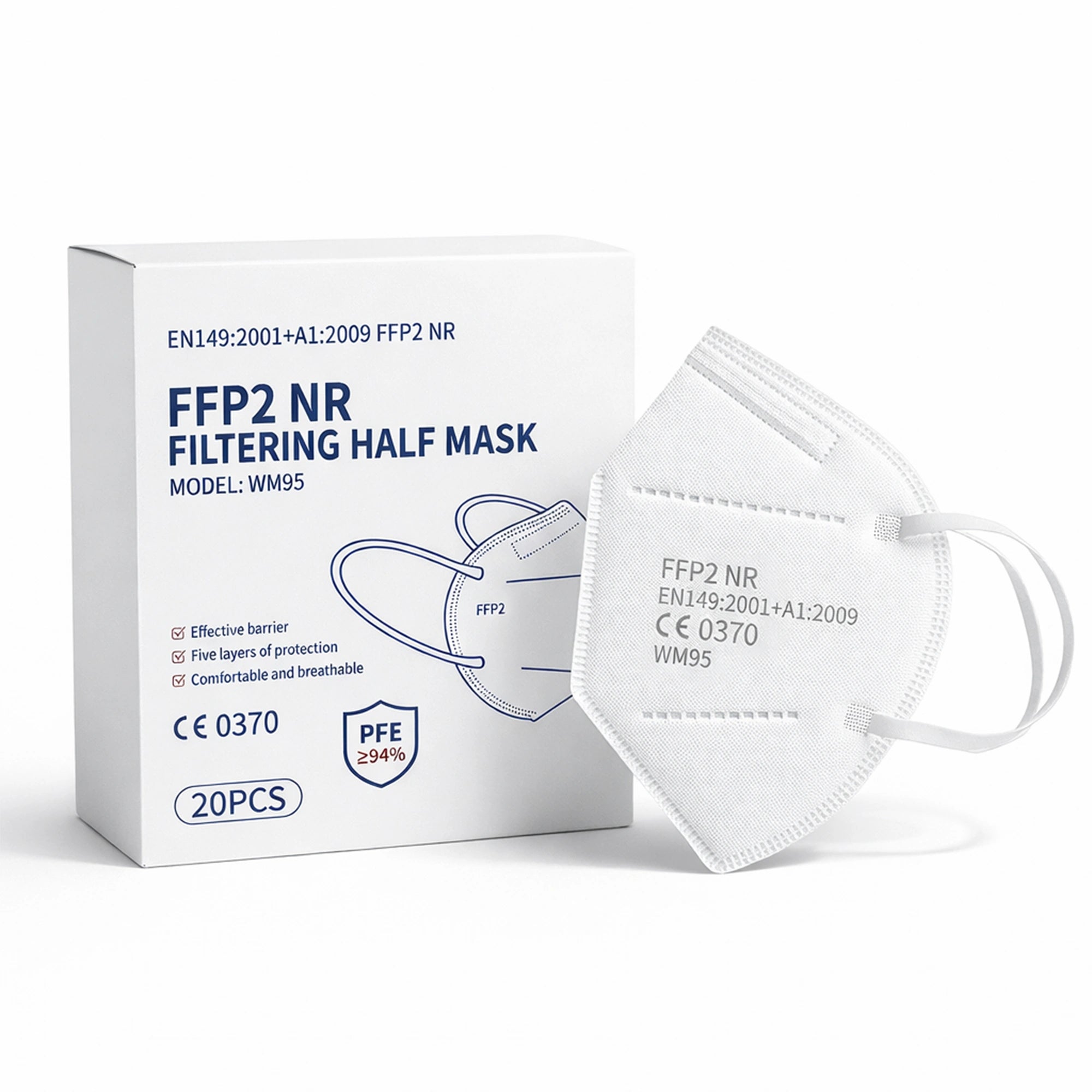 FFP2/KN95/N95 Face Masks UK White