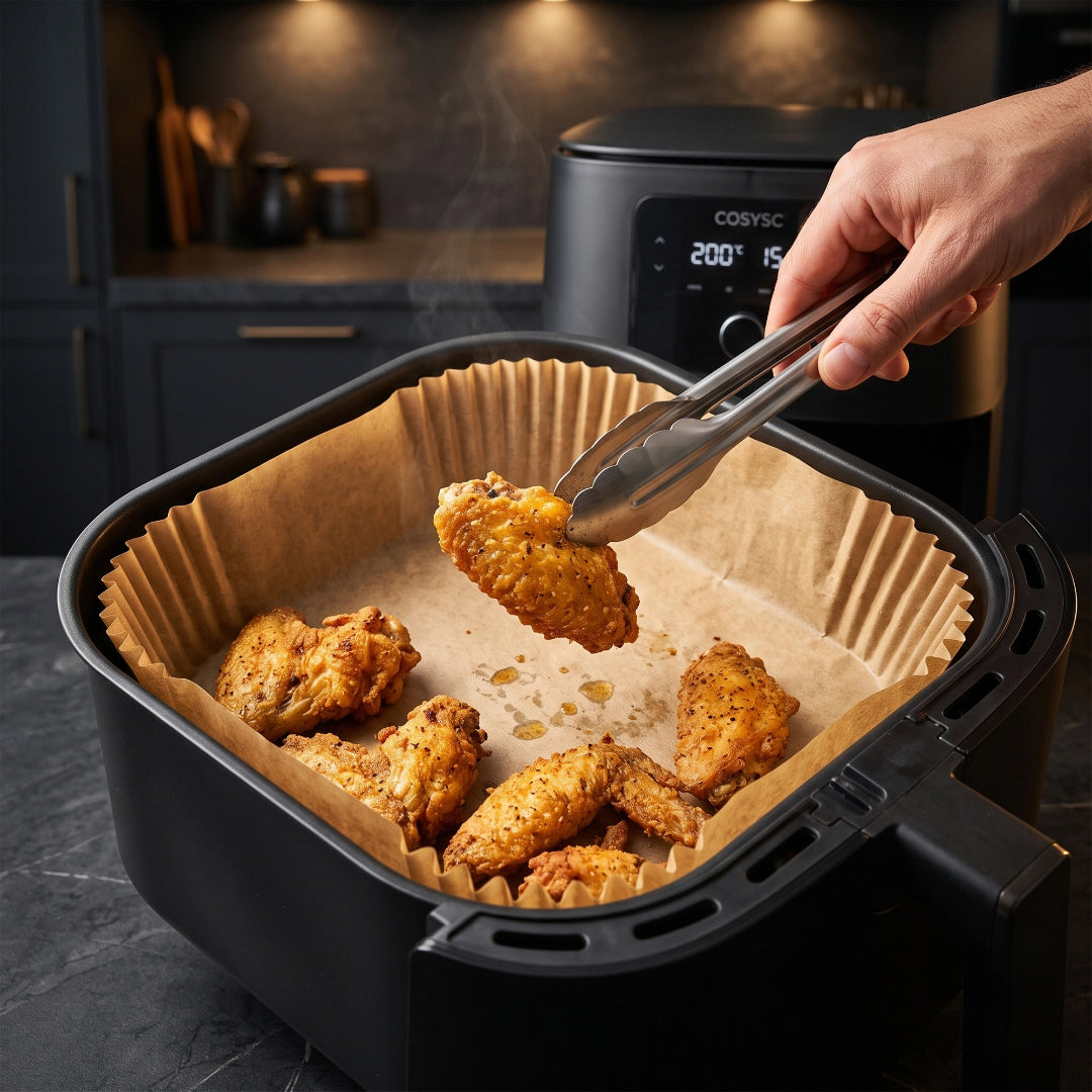 7.9-Inch Square Parchment Paper Air Fryer Liners