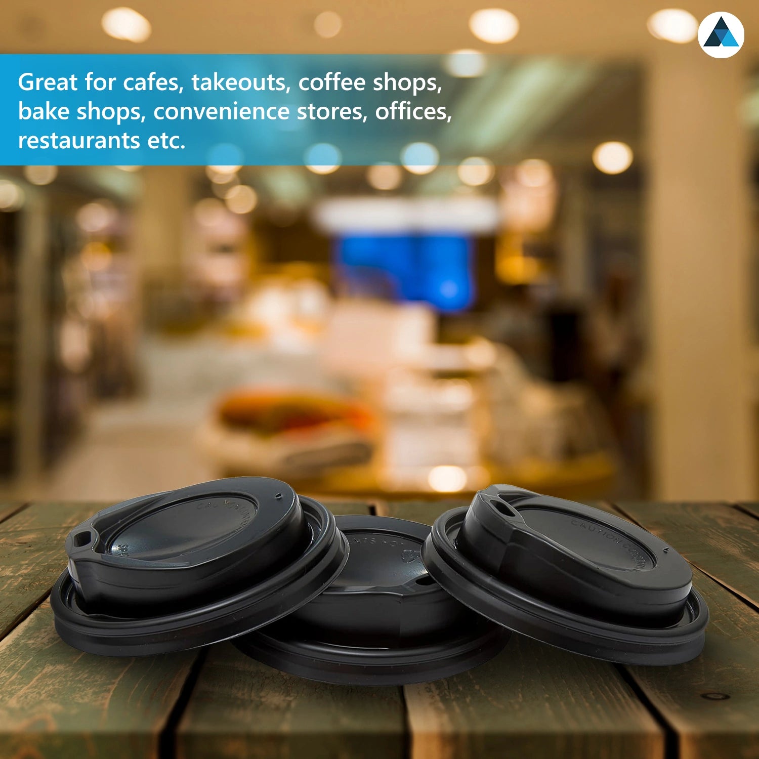 Black 16oz Only Lids for Coffee Cup