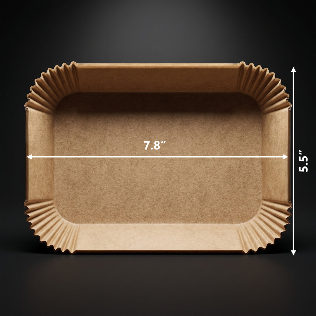 7.8×5.5 Inch Rectangular Parchment Paper Air Fryer Liners