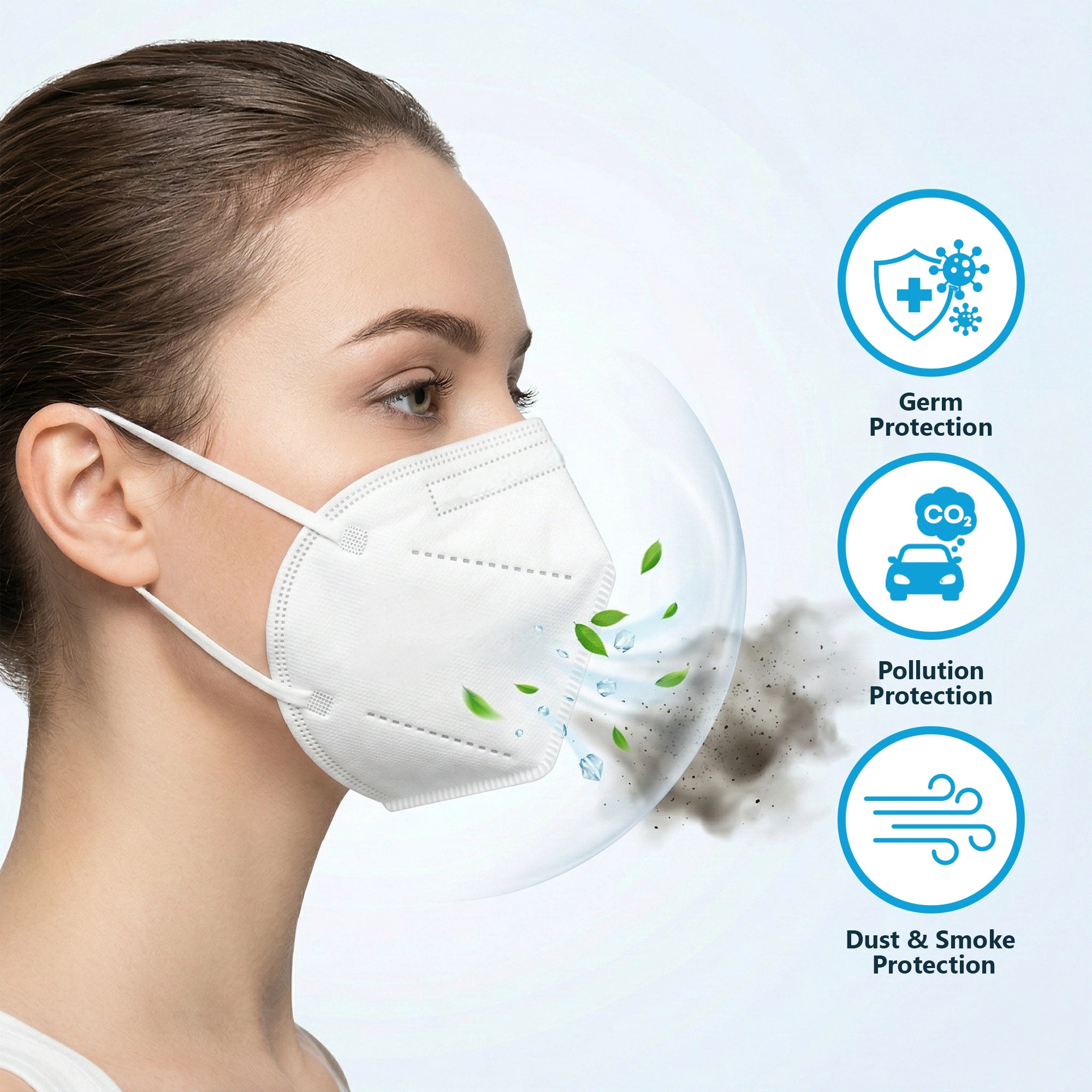 FFP2/KN95/N95 Face Masks UK White