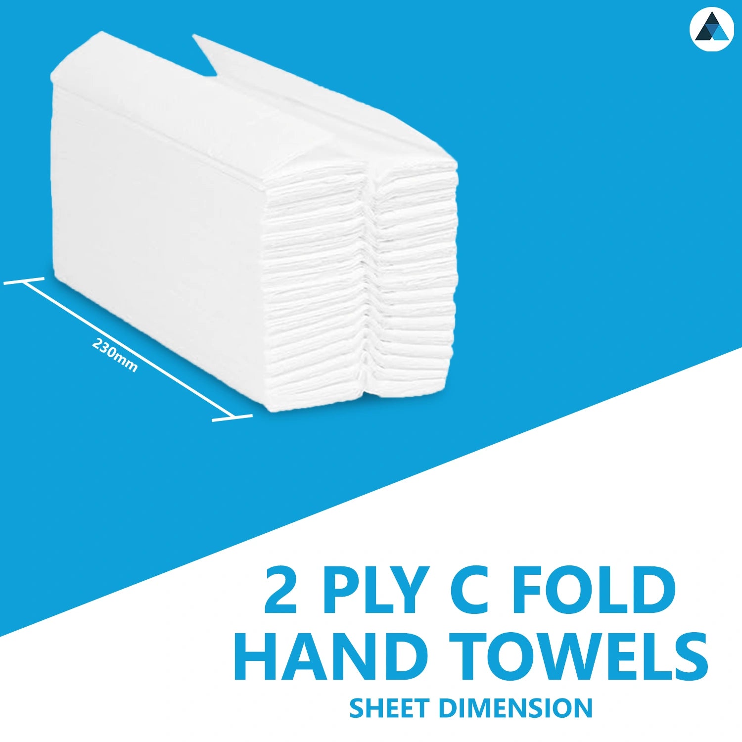 31x23cm White C Fold Paper Hand Towel 2 Ply 2430 Sheets