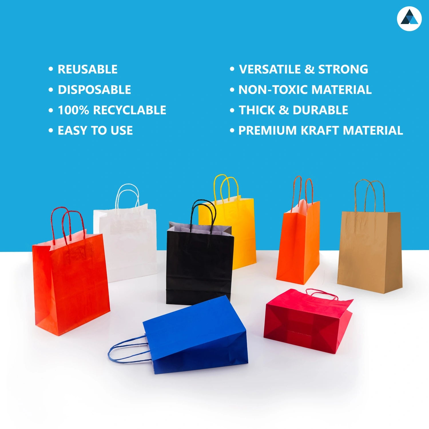 Small Red Paper Gift Bags with Twist Handle Party Bags 18x9x22cm