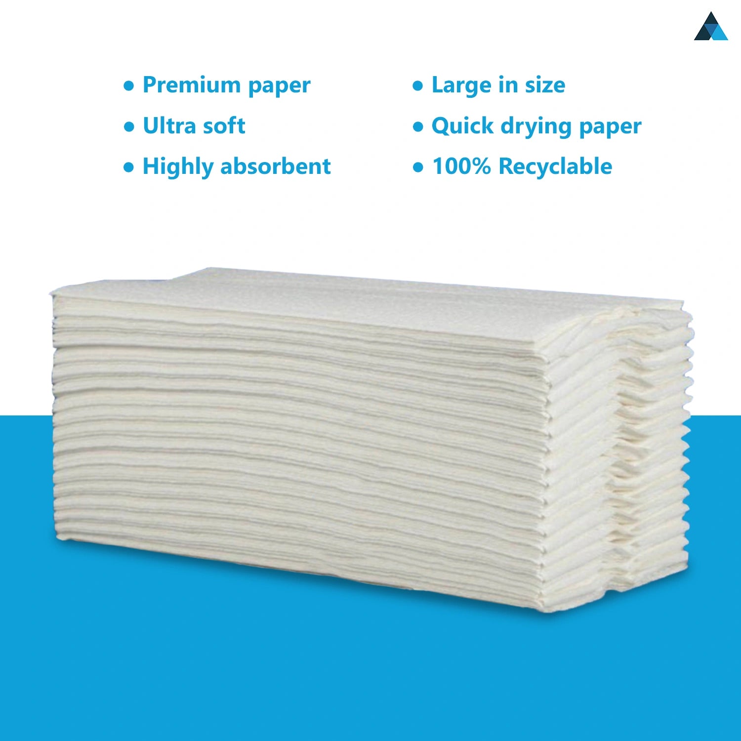 31x23cm White C Fold Paper Hand Towel 2 Ply 2430 Sheets