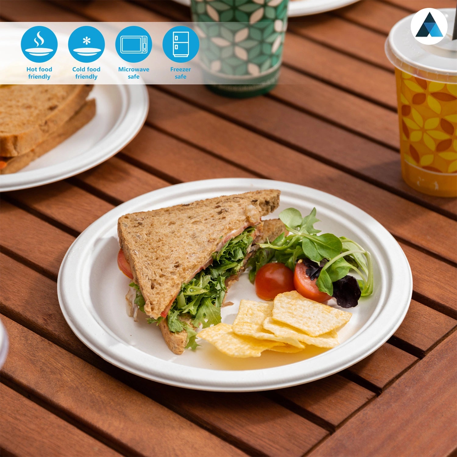 7 Inch Round Paper Bagasse Plates