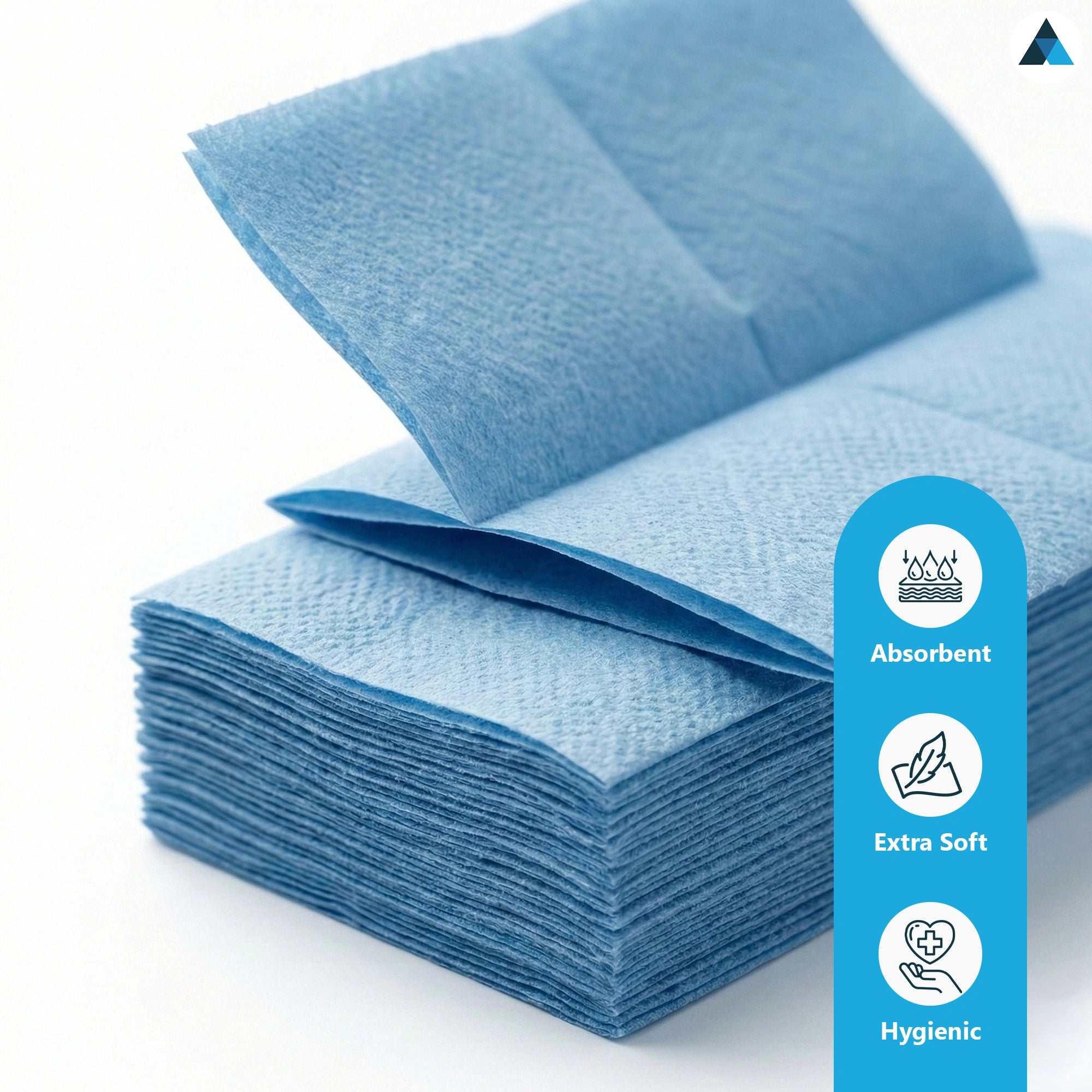 Z-Fold Blue Paper Hand Towels