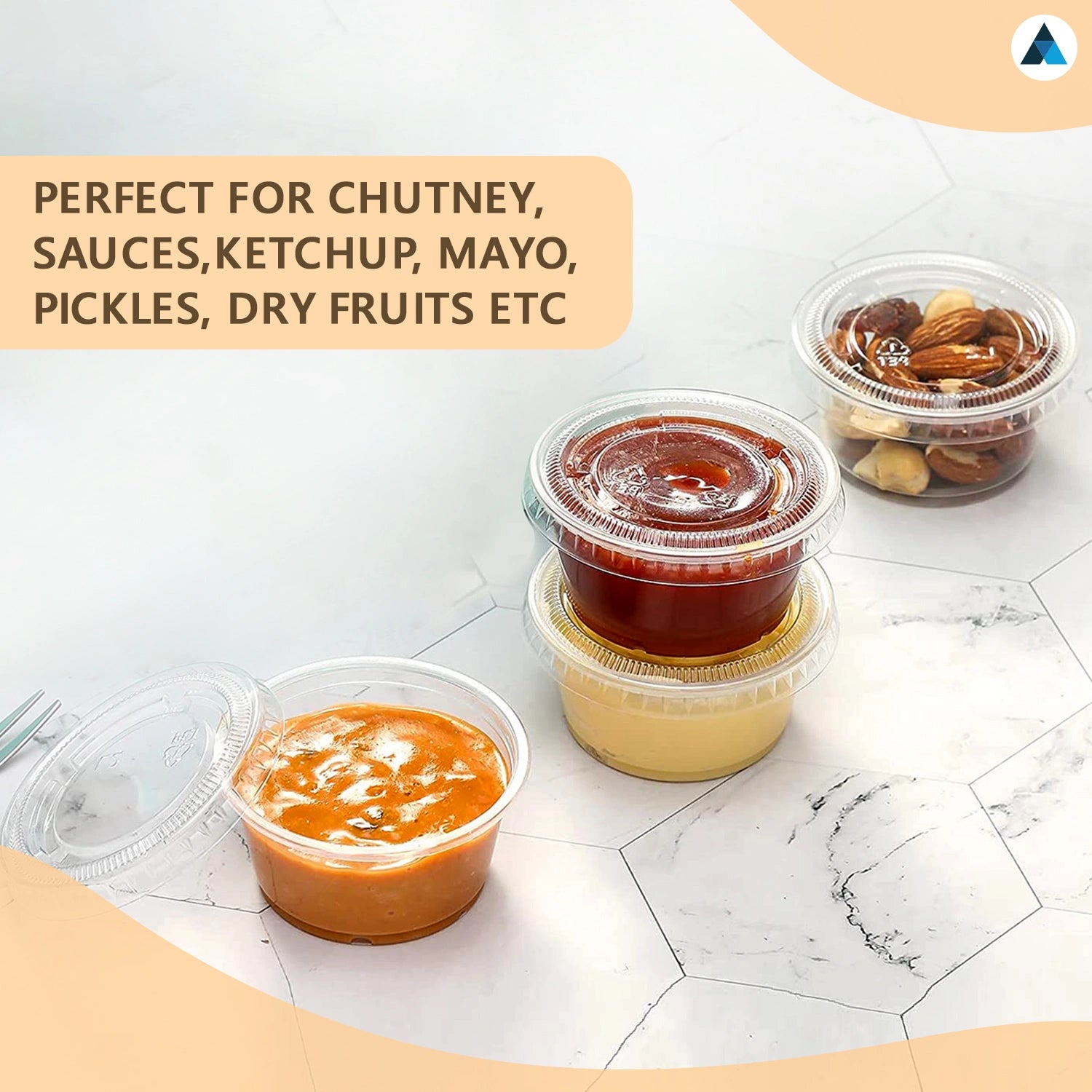 2oz and 4oz Plastic Sauce Pots