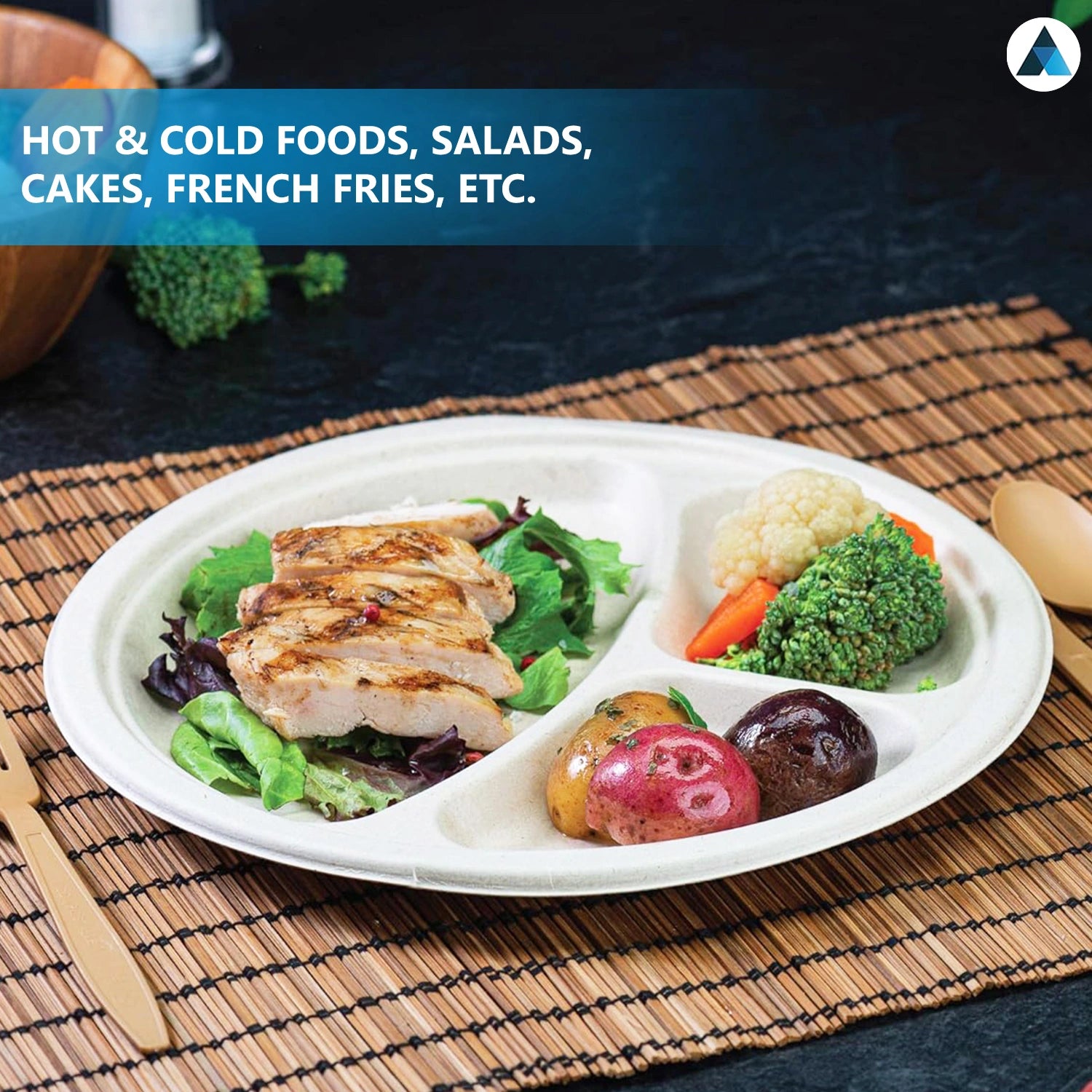 Round Paper Bagasse Plates