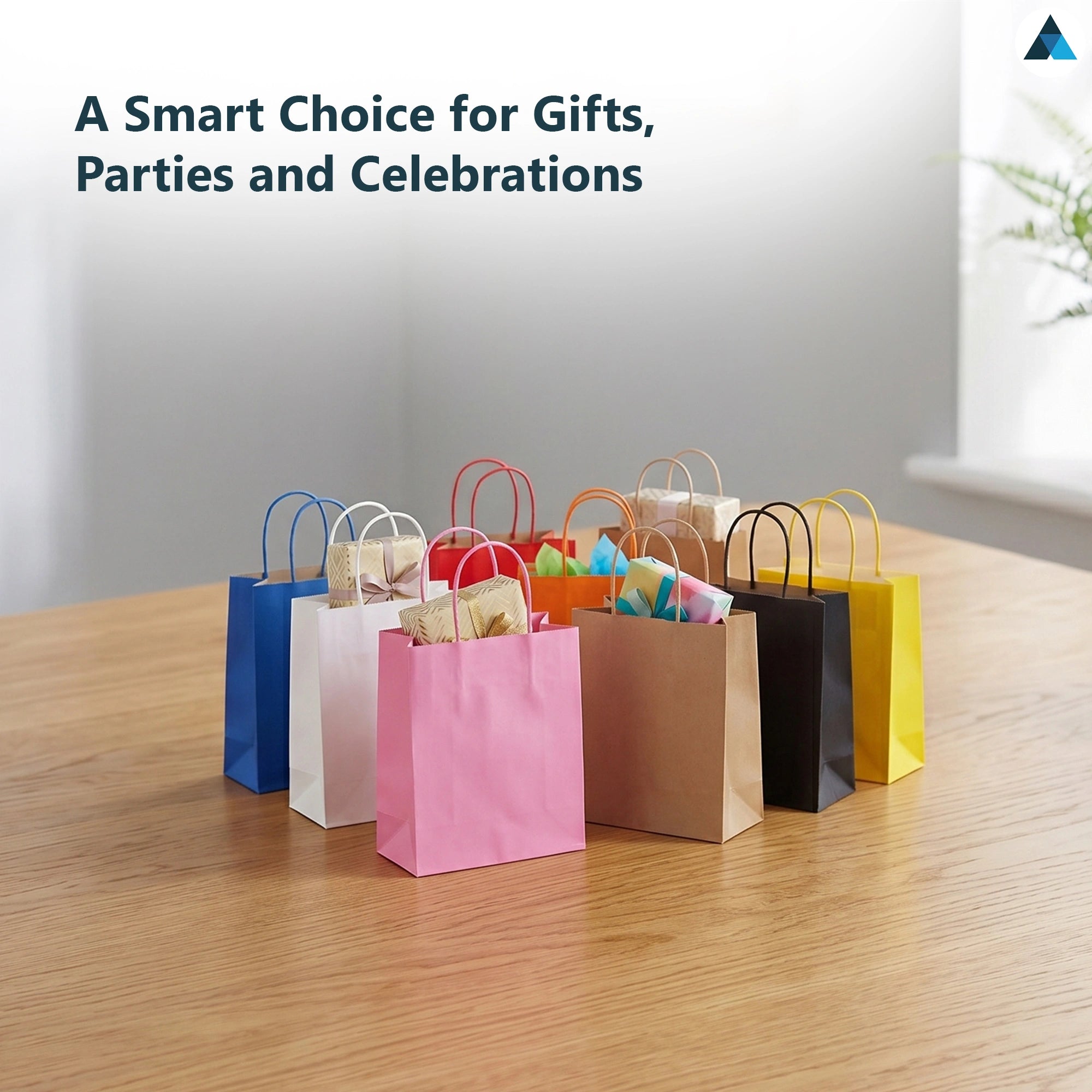 Small Pink Paper Gift Bags with Twiste Handle Party Bags 18x9x22cm