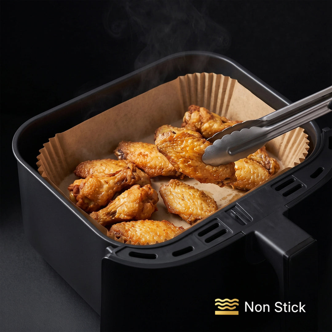 7.8 × 5.5-Inch Rectangular Parchment Paper Air Fryer Liners