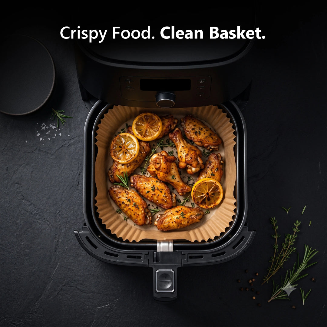 7.9-Inch Square Parchment Paper Air Fryer Liners