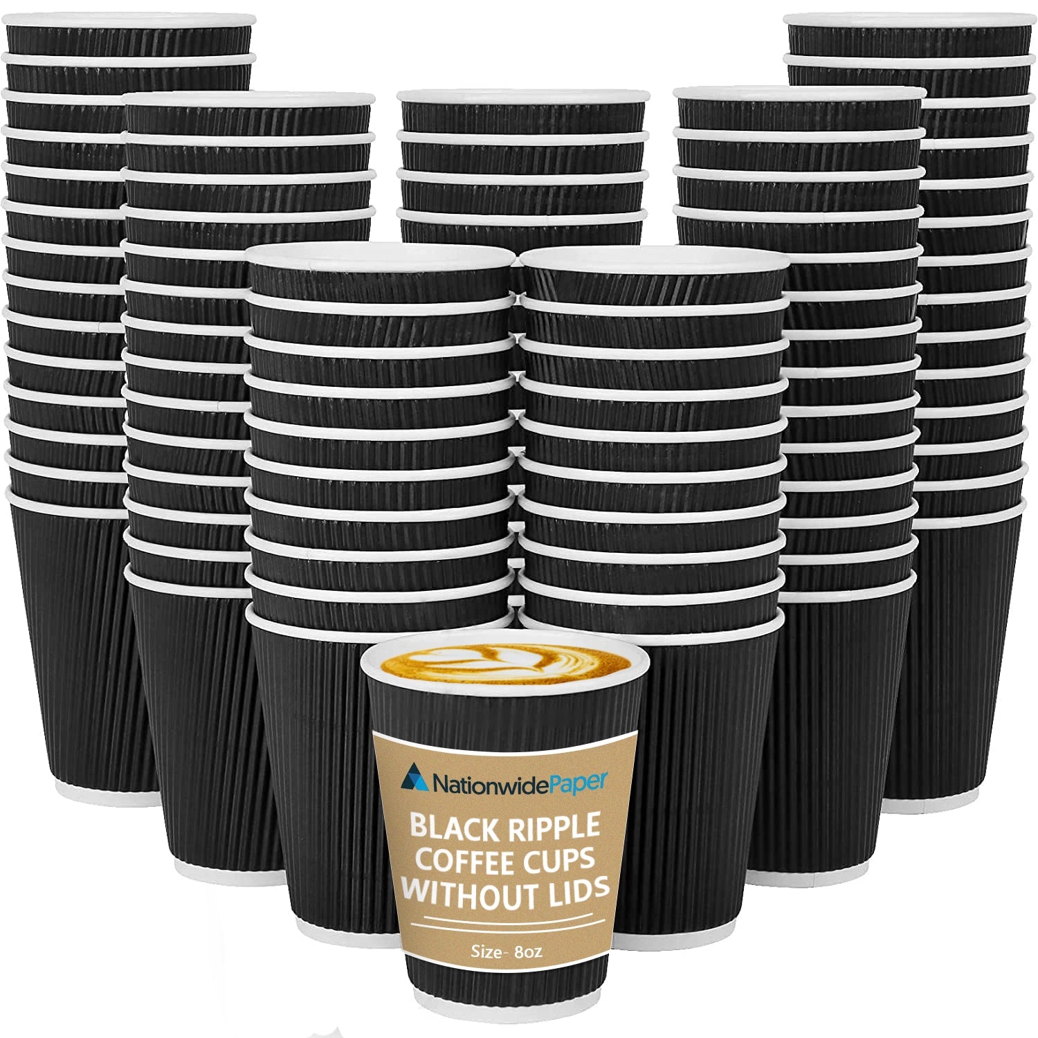 Black and Brown Ripple Cups