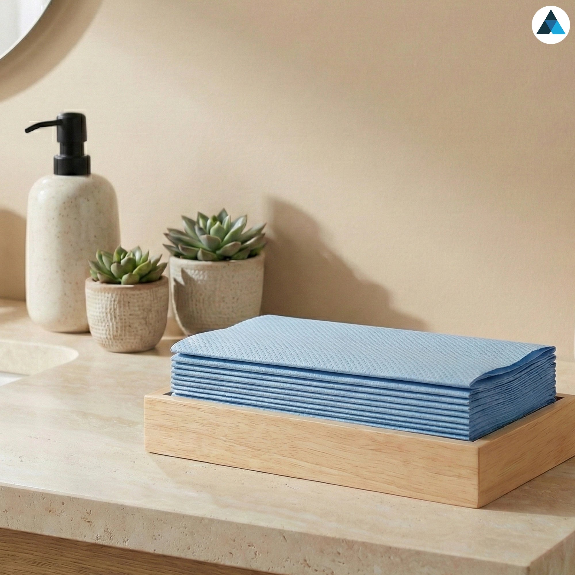 Z-Fold Blue Paper Hand Towels