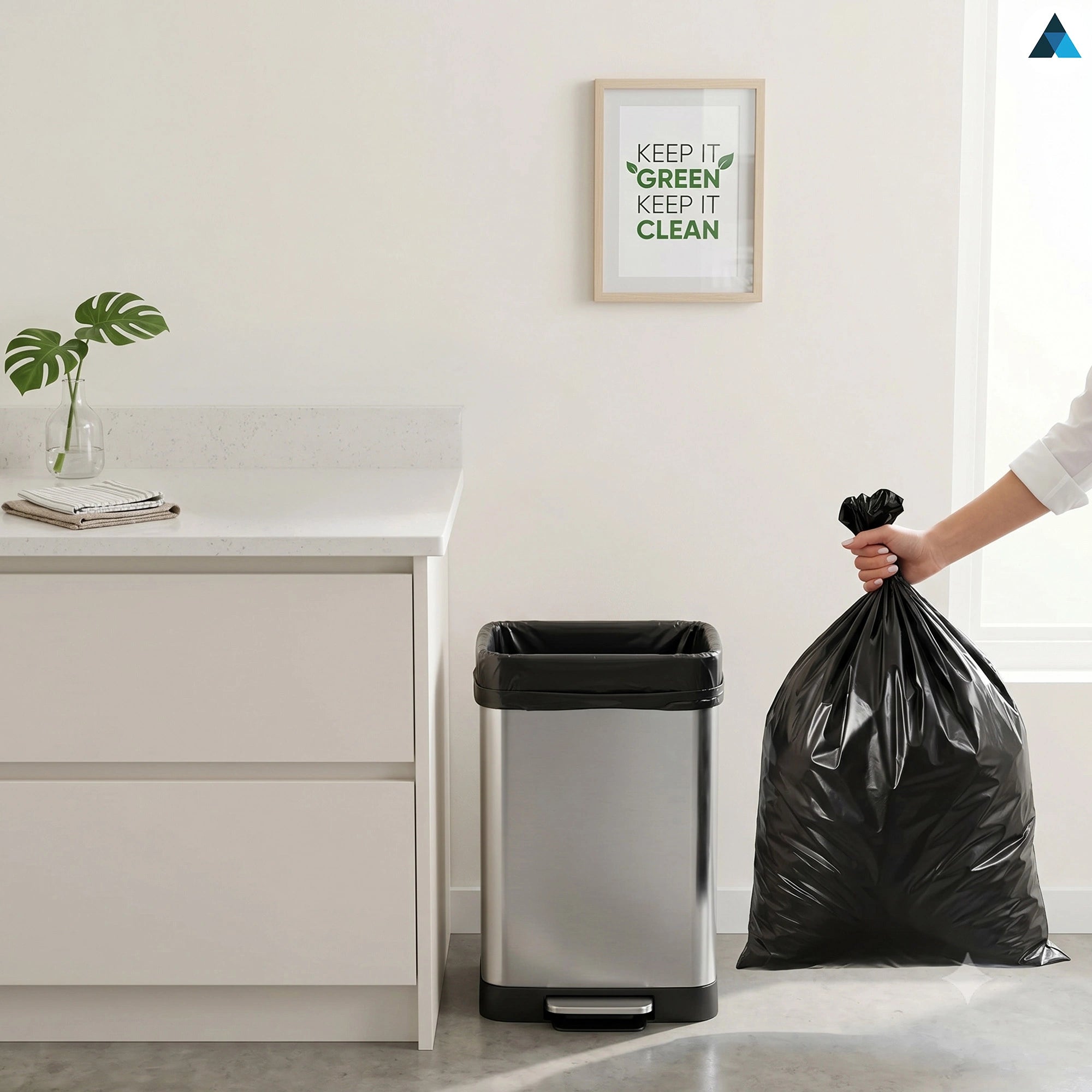 22x33x46 Inches Heavy Duty Black Bin Bags Strong Leak Proof Commercial bin Liners Refuse Sacks (Pack of 100)