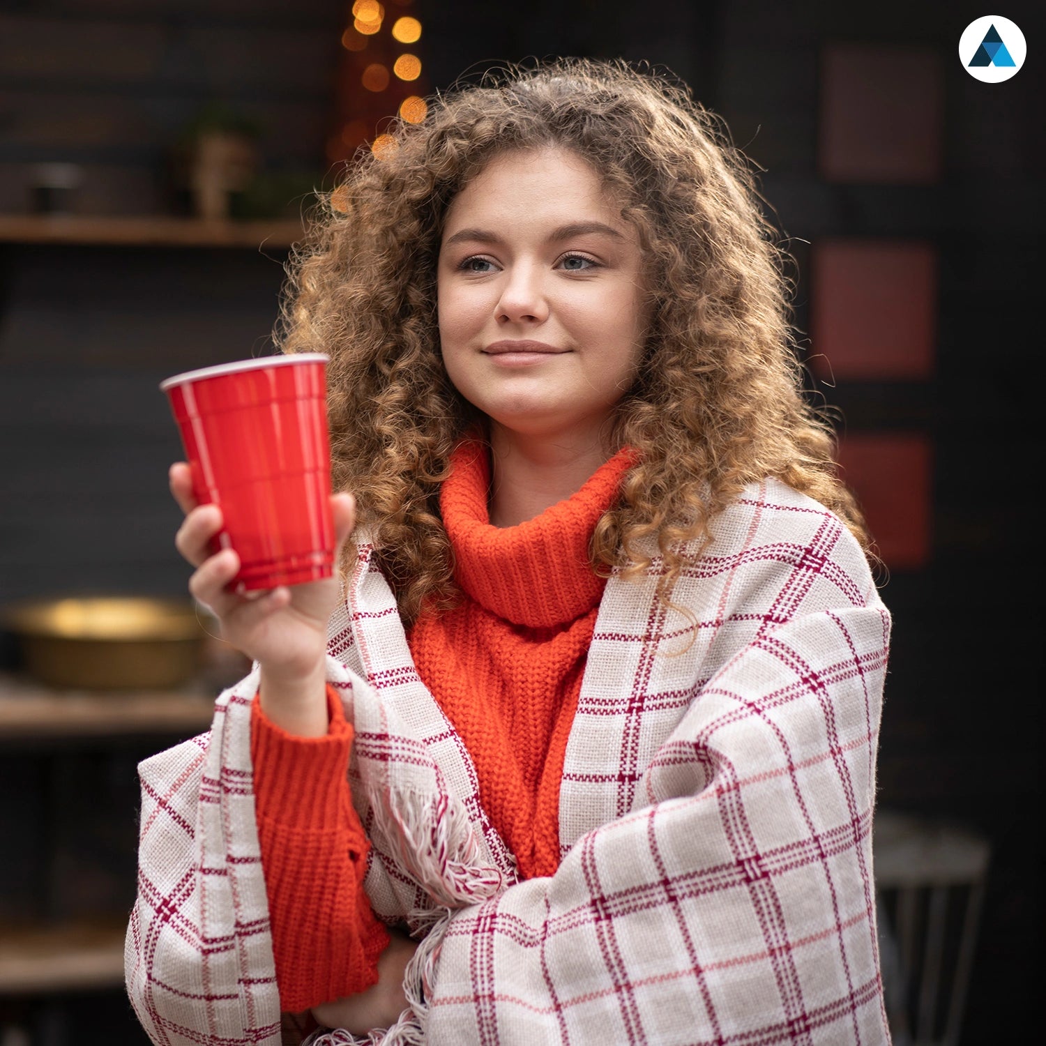 12 & 16oz Christmas Ping Pong Disposable Red Plastic Cups