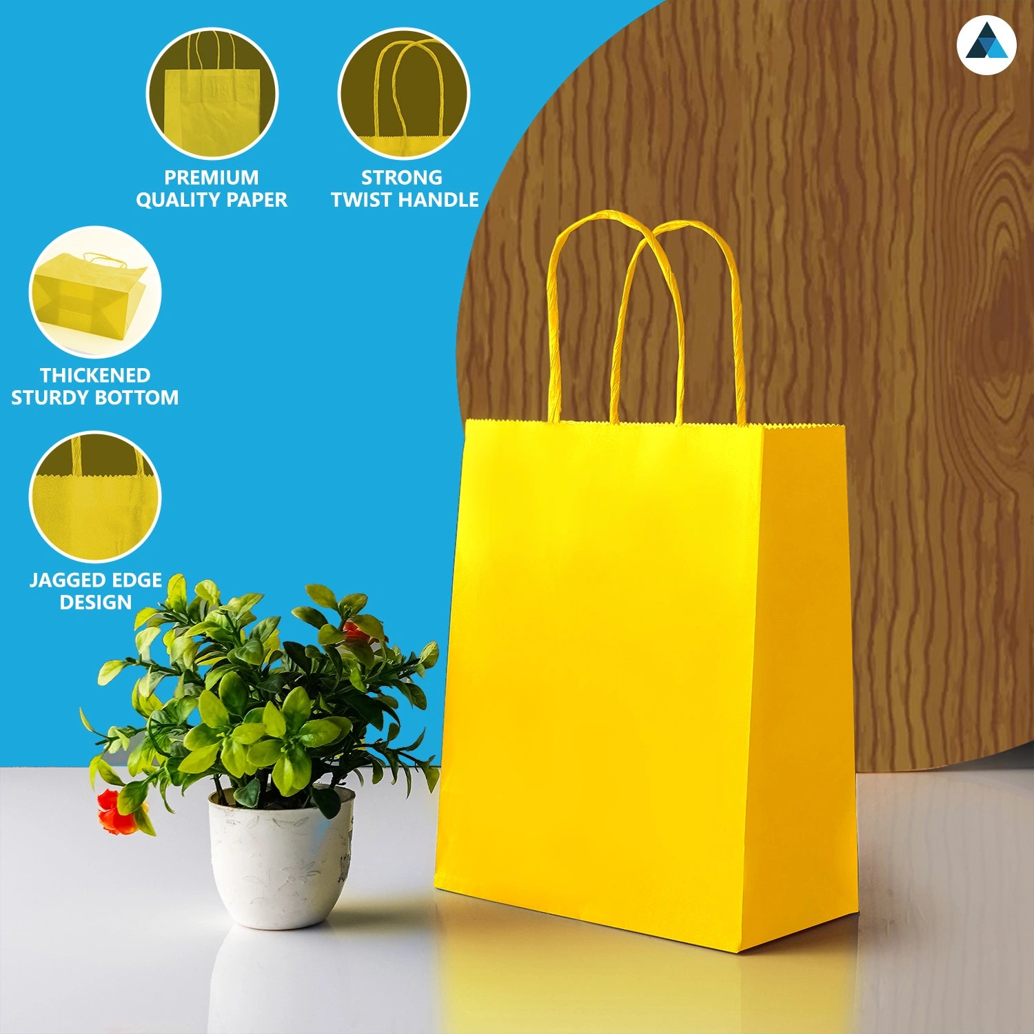Small Paper Gift Bags with Strong Twist Handle Party Bags 18x9x22cm