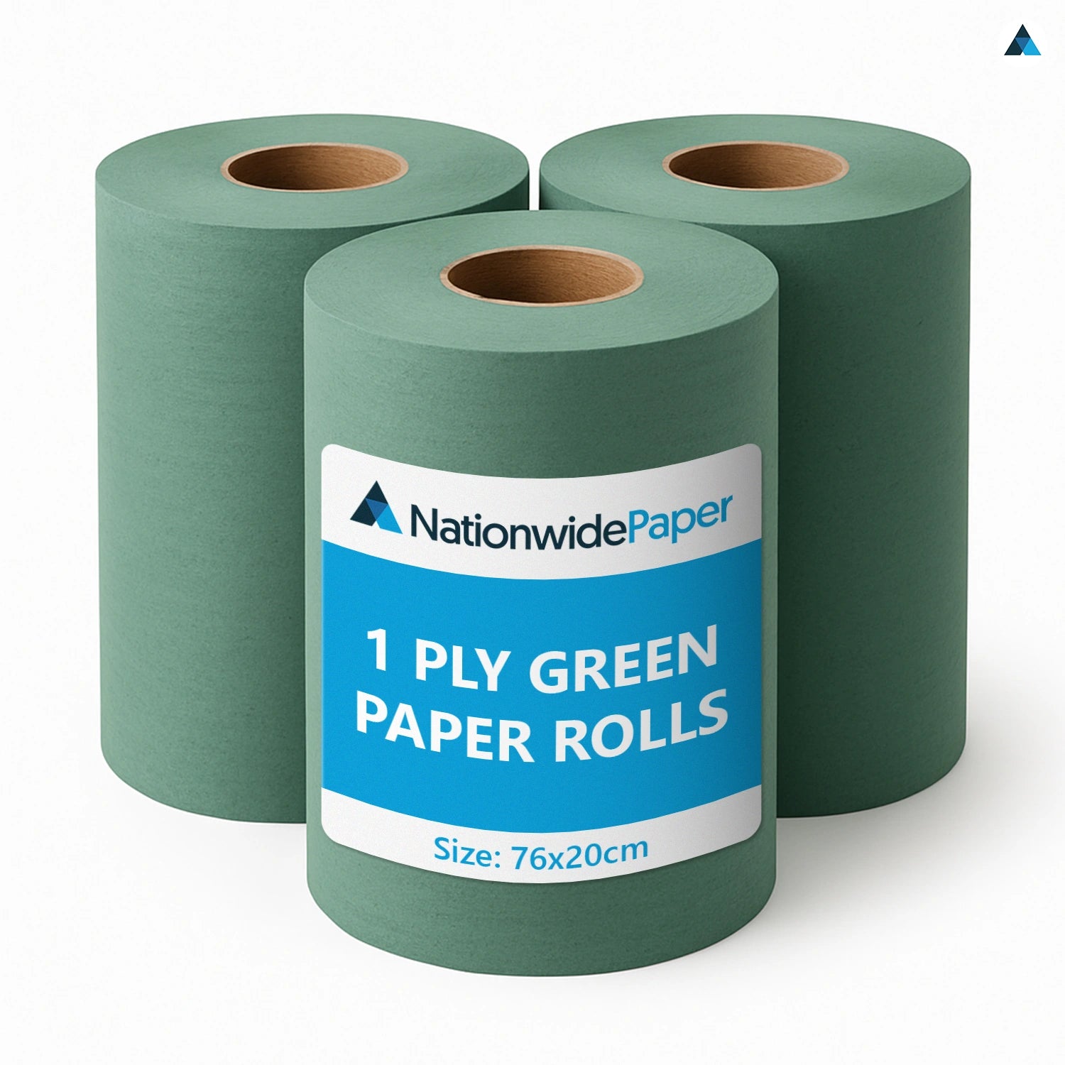 Green 1 Ply Paper Cleaning Rolls 76m x 20cm