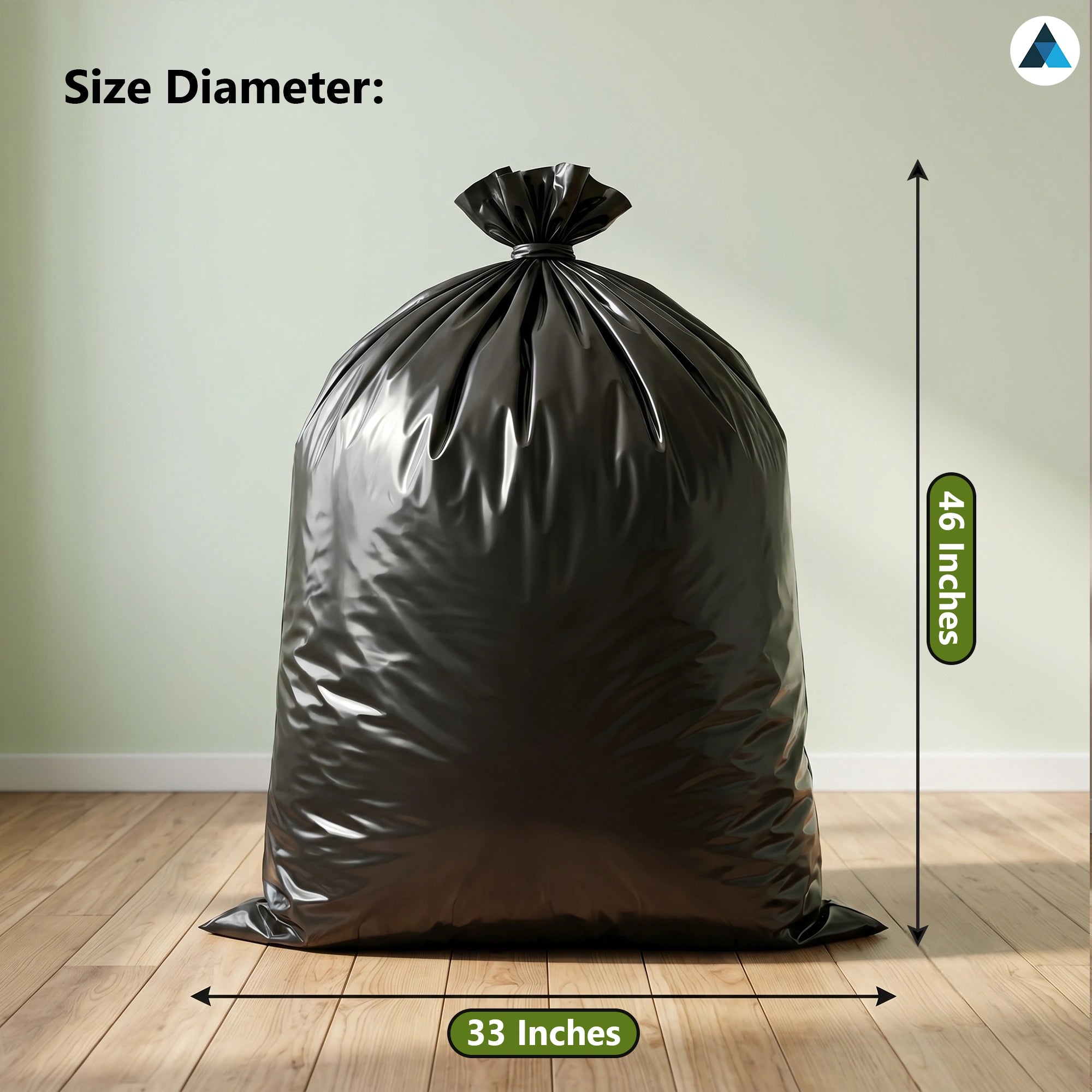 22x33x46 Inches Heavy Duty Black Bin Bags Strong Leak Proof Commercial bin Liners Refuse Sacks (Pack of 100)