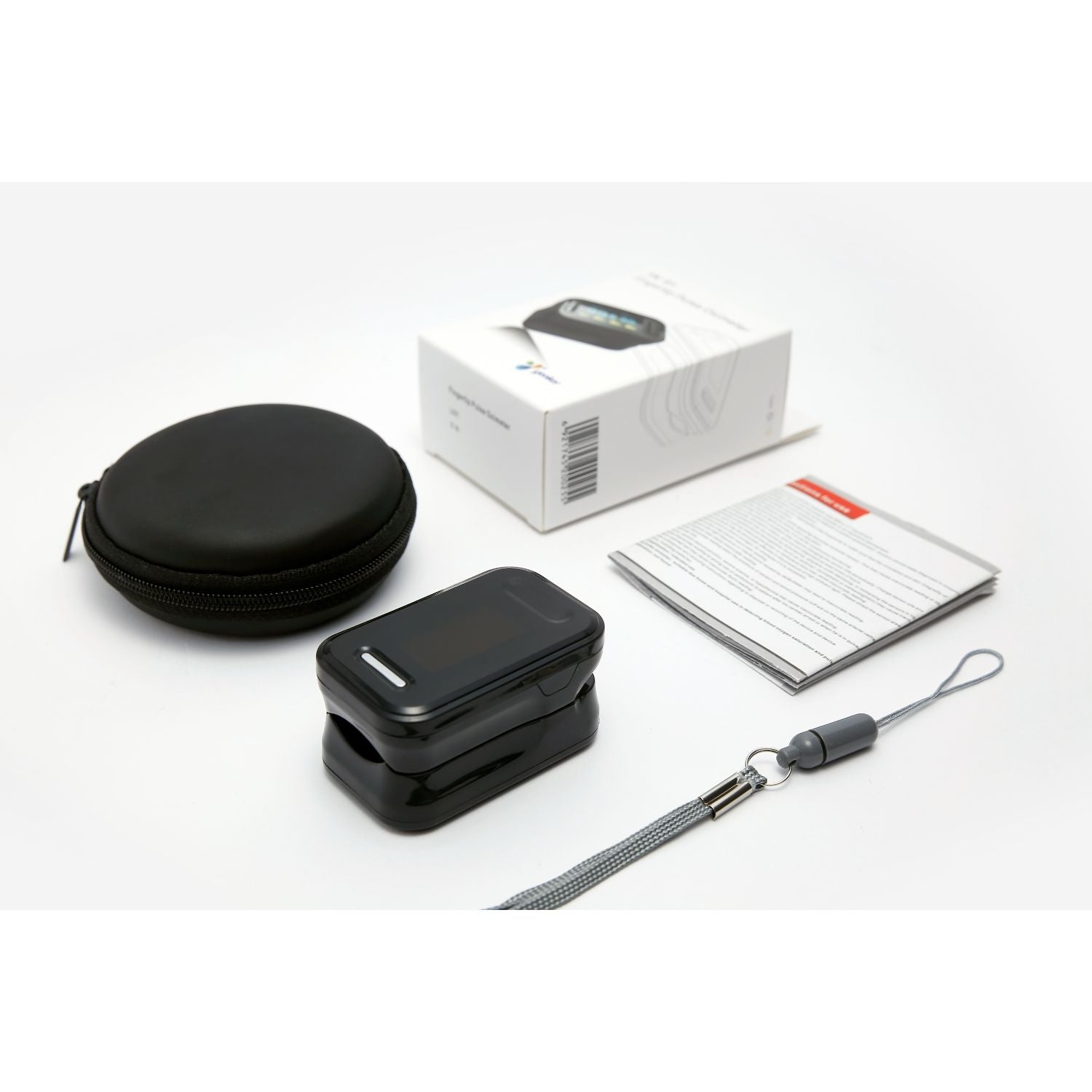 CE Certified SPo2 Pulse Oximeter - NHS Adherent Black