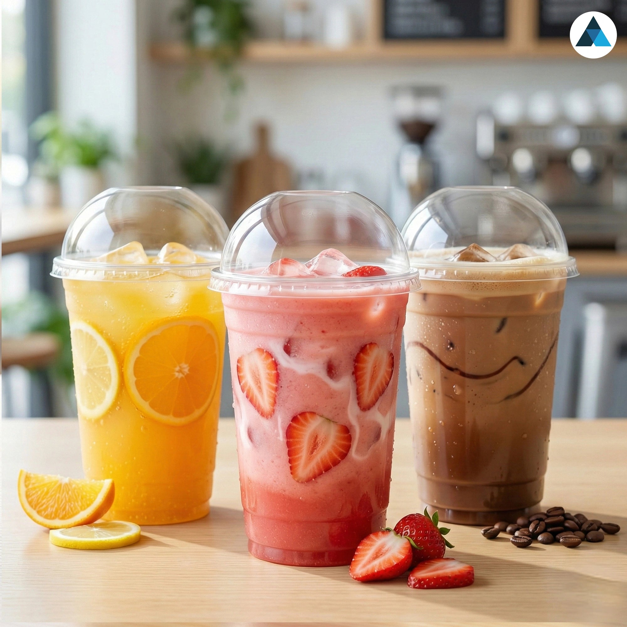 Strong Smoothie Cups with Dome Lids