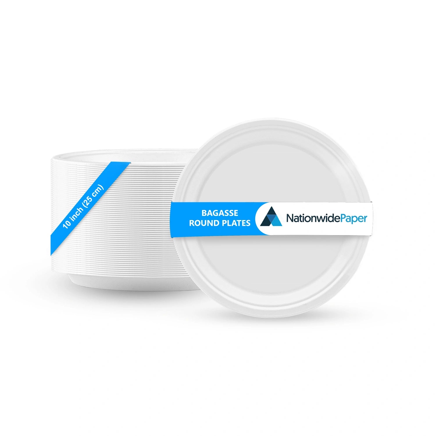 10 Inch Round Paper Bagasse Plates