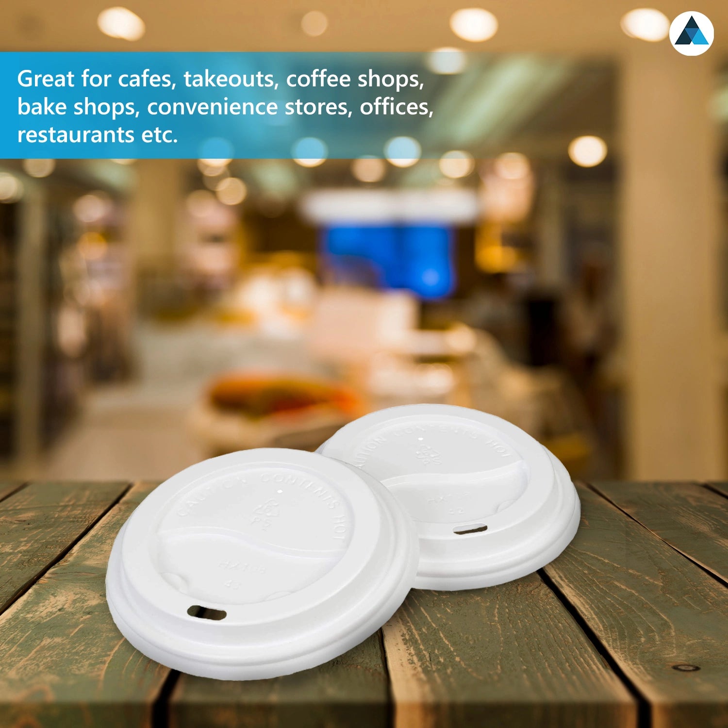 White 12oz Only Lids for Coffee Cup