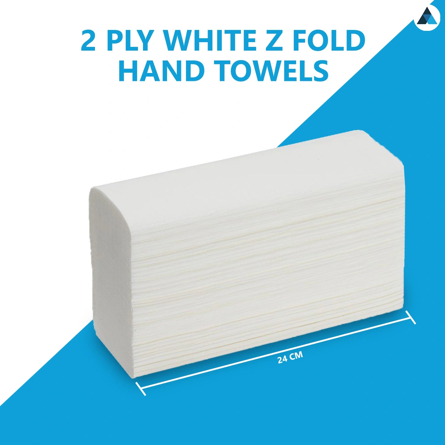 24x20.3cm Paper Towels 3000 Sheets Extra Strong 2 Ply Paper Towels Z Fold White