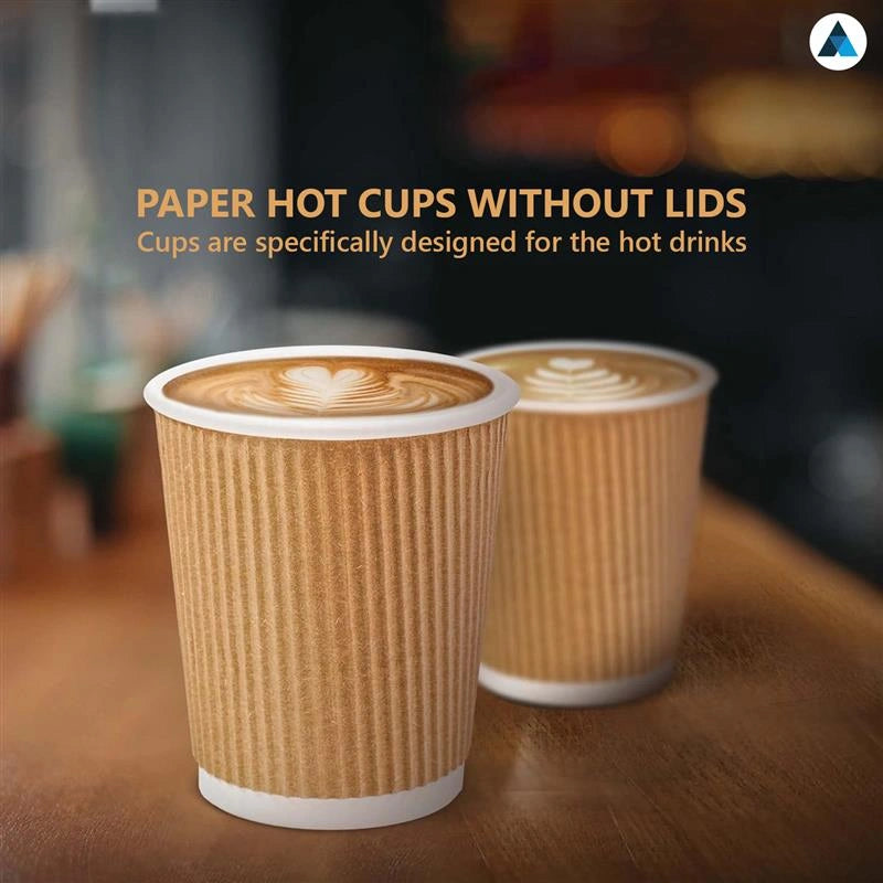 8oz Brown Ripple Cups