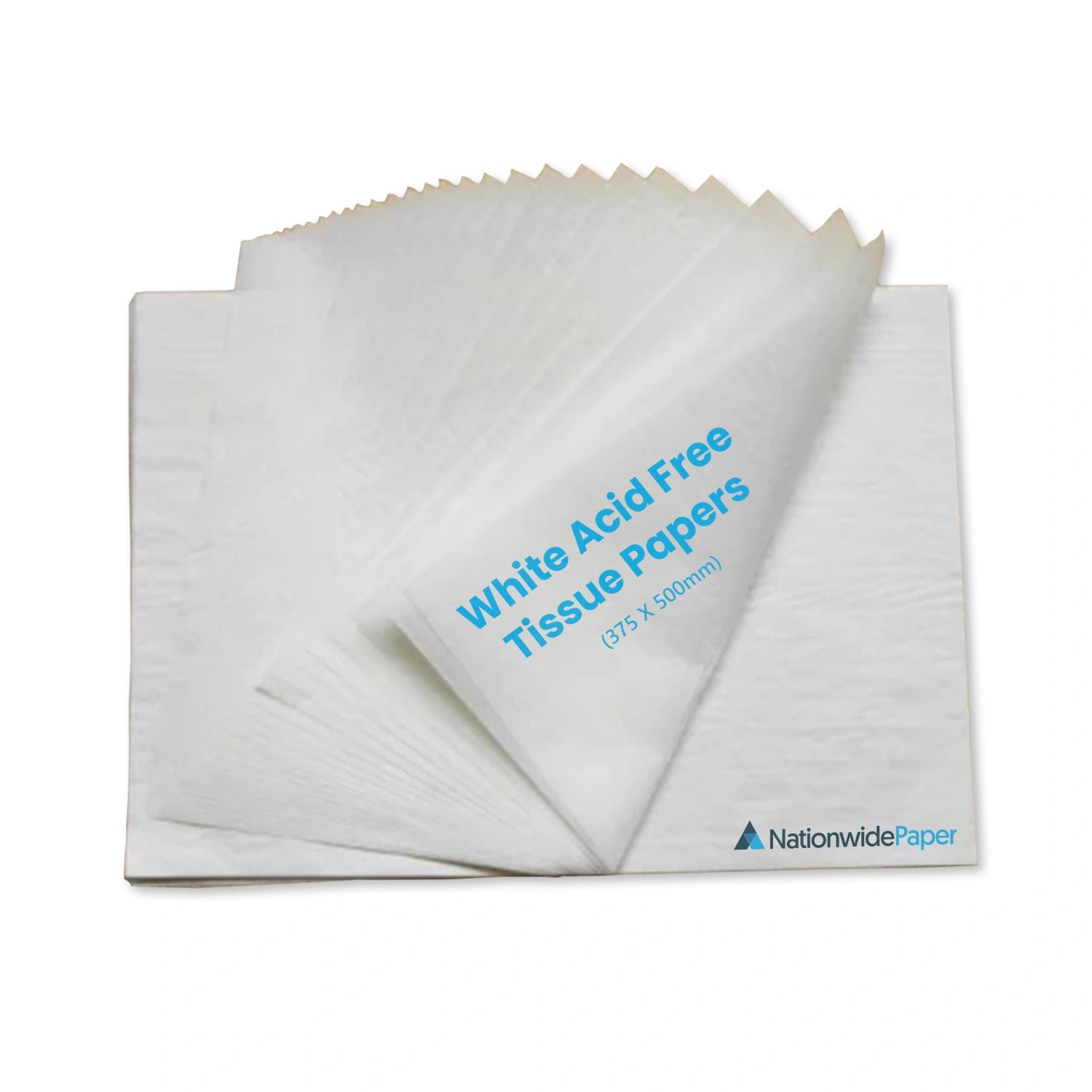 375x500mm White Acid-Free Wrapping Tissue Sheet