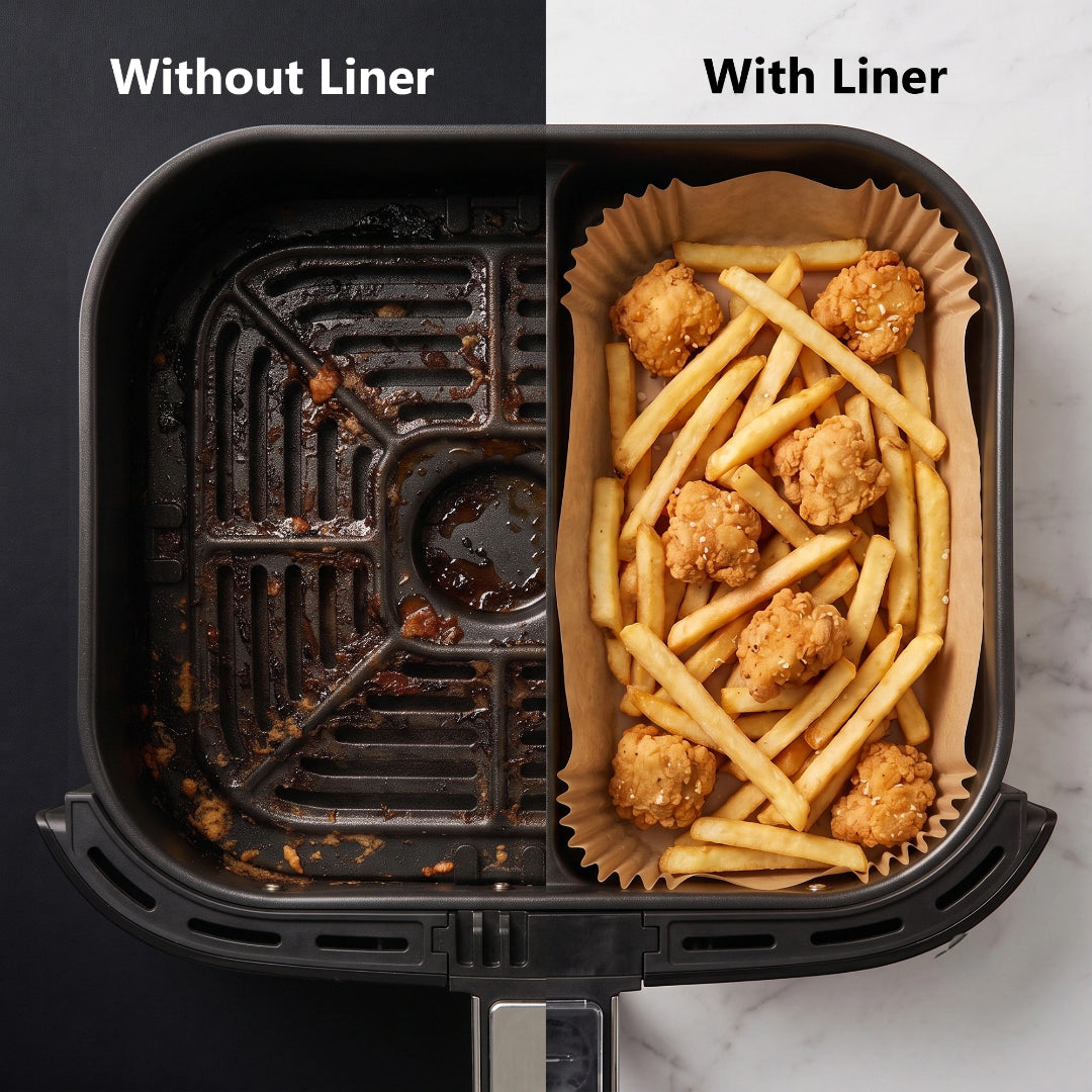 7.8 × 5.5-Inch Rectangular Parchment Paper Air Fryer Liners