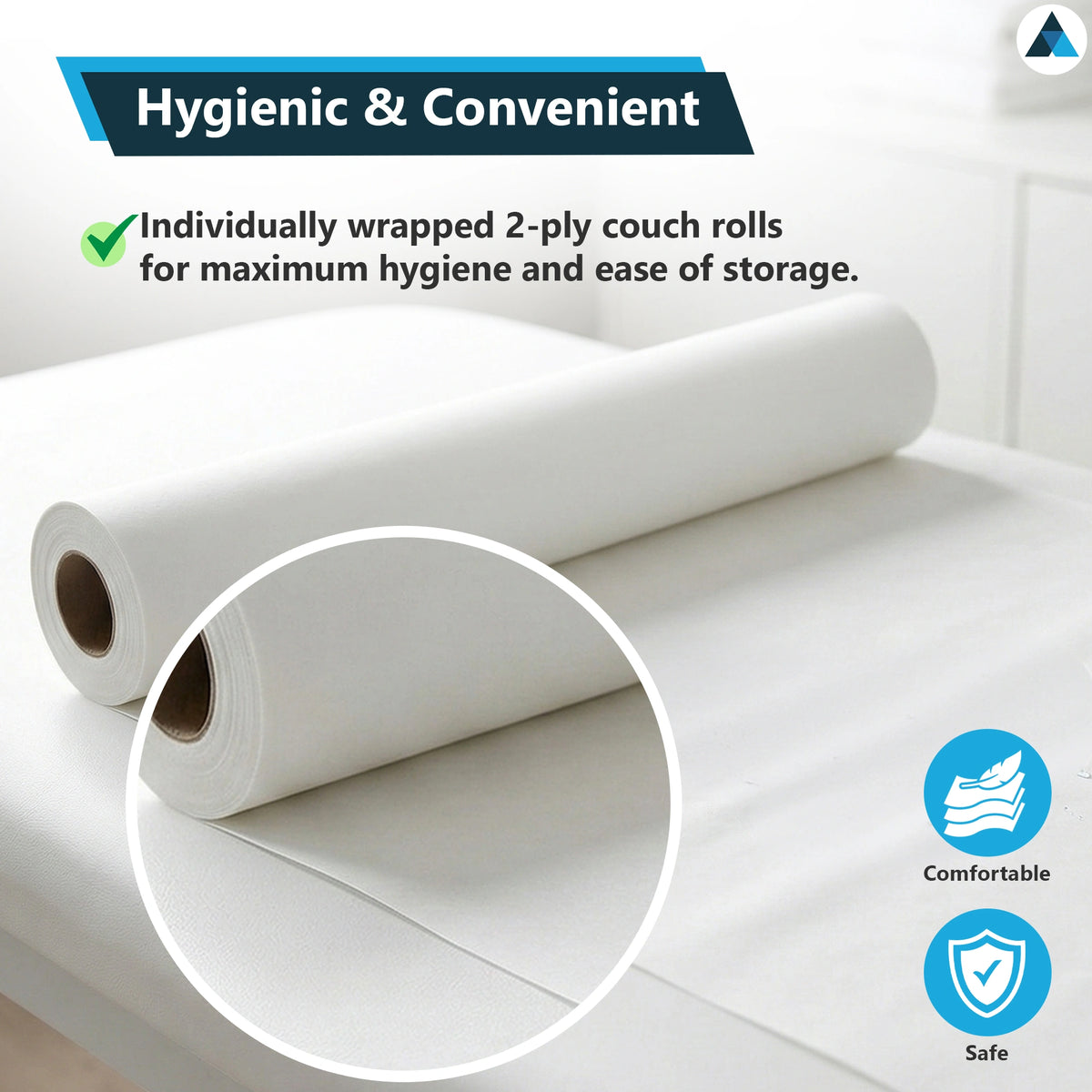 Recycled Hygiene Couch Rolls 40m/ Roll