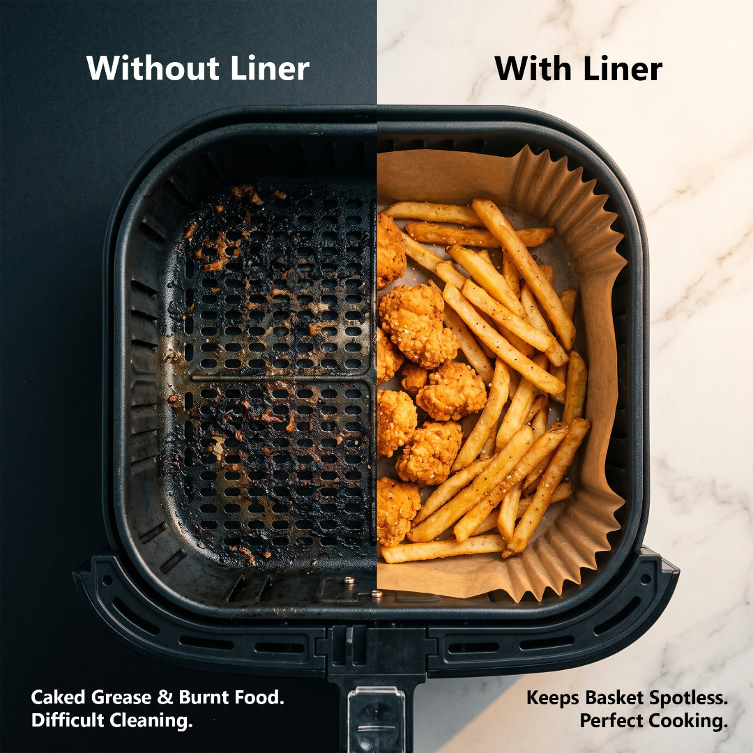 7.9-Inch Square Parchment Paper Air Fryer Liners