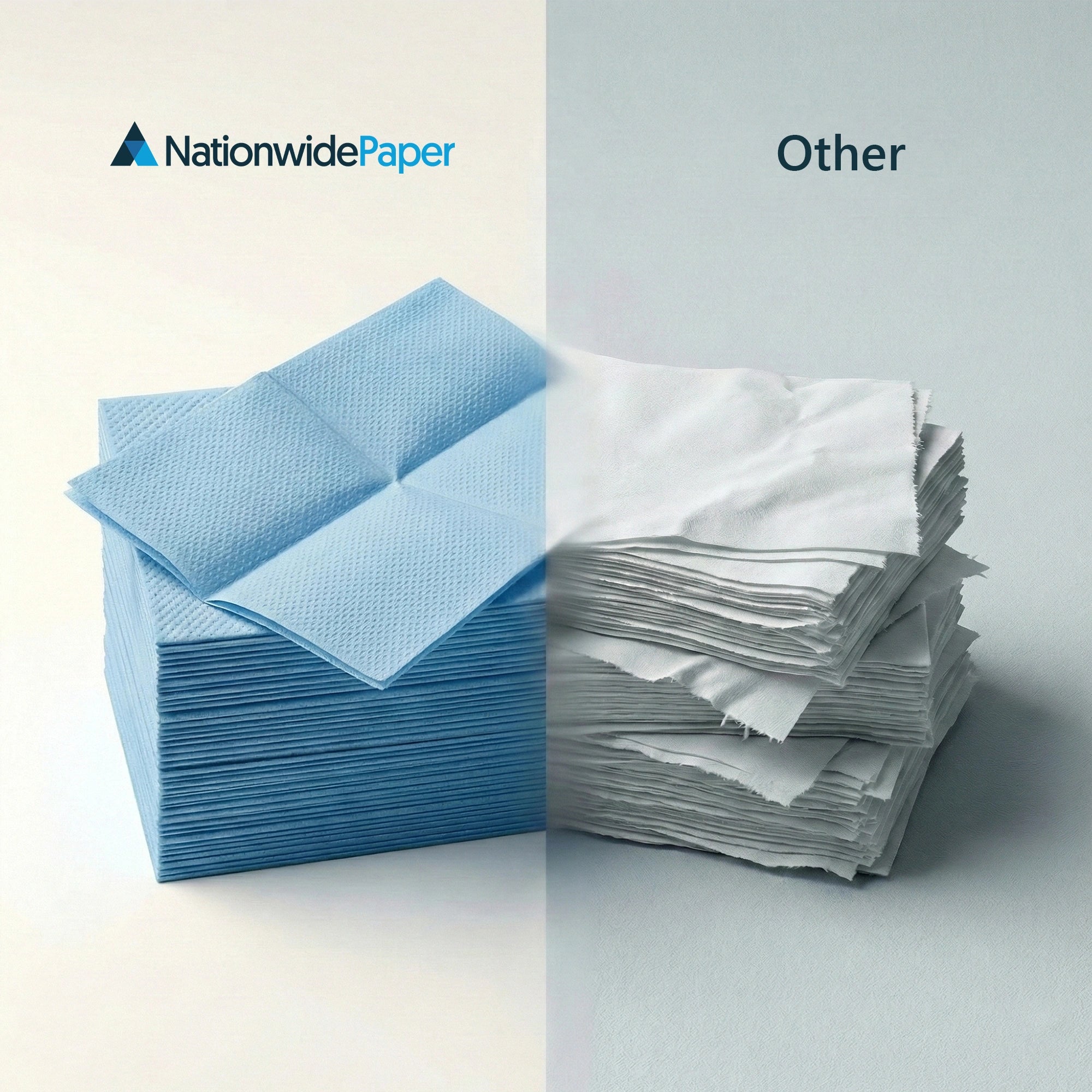 Z-Fold Blue Paper Hand Towels