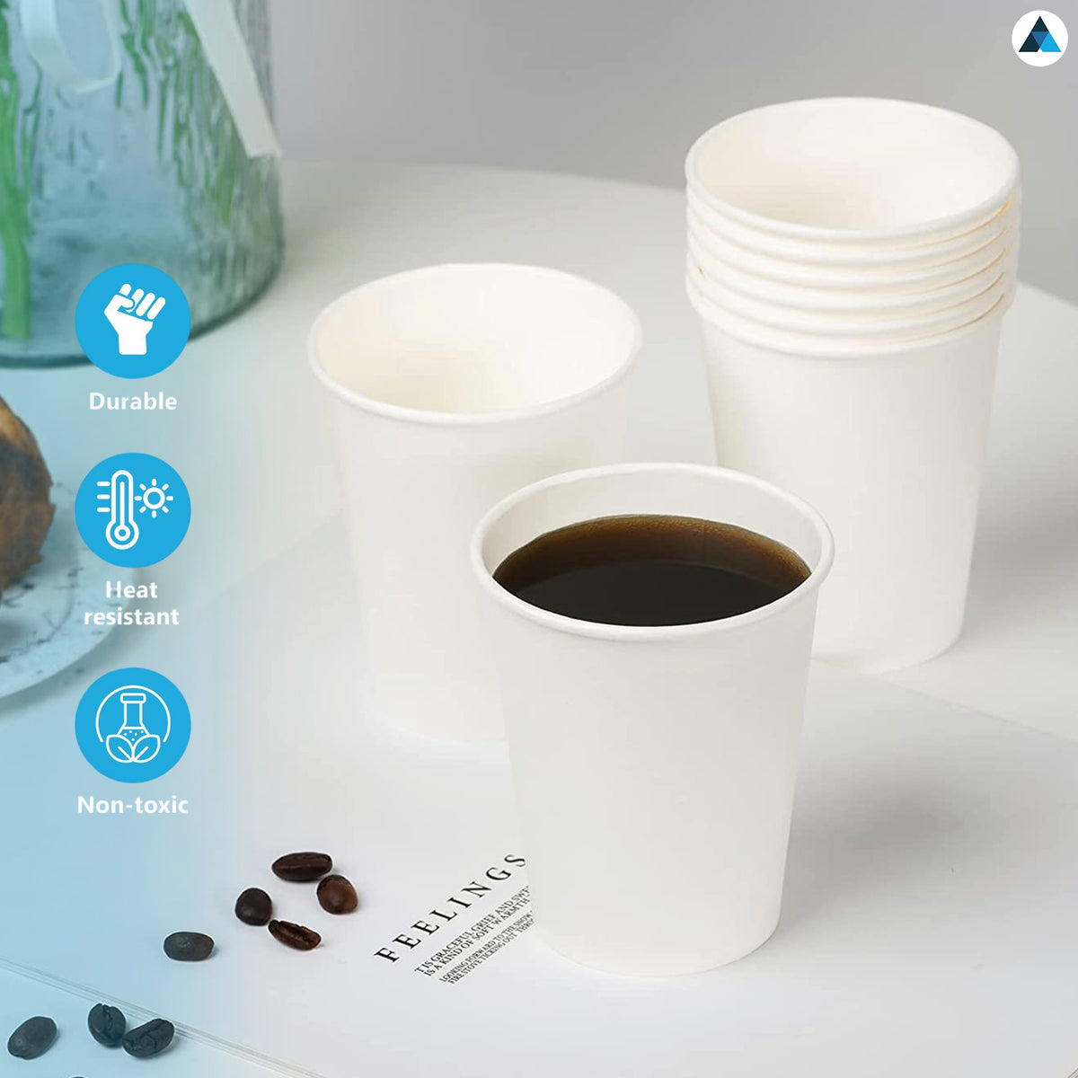 White Disposable Single Wall Cups
