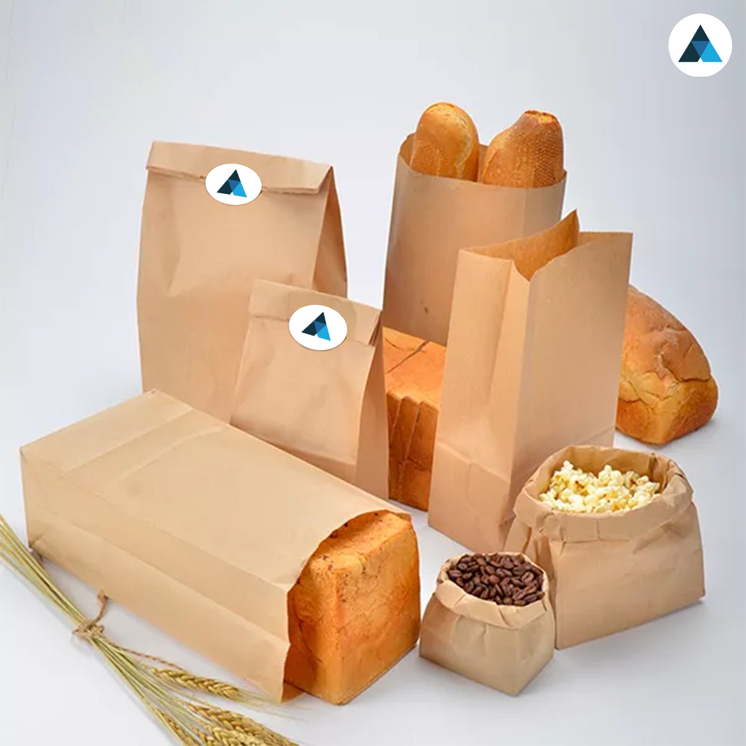 XX-Large Brown Paper Takeaway Bags, 90gsm, 35.5x37x22cm