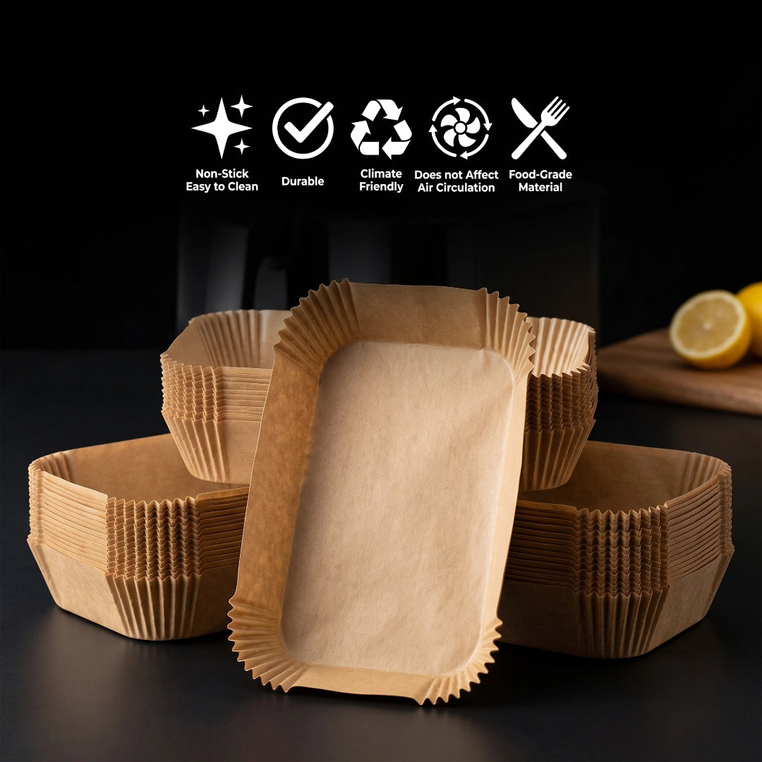 Round, Square & Rectangular Parchment Paper Air Fryer Liners