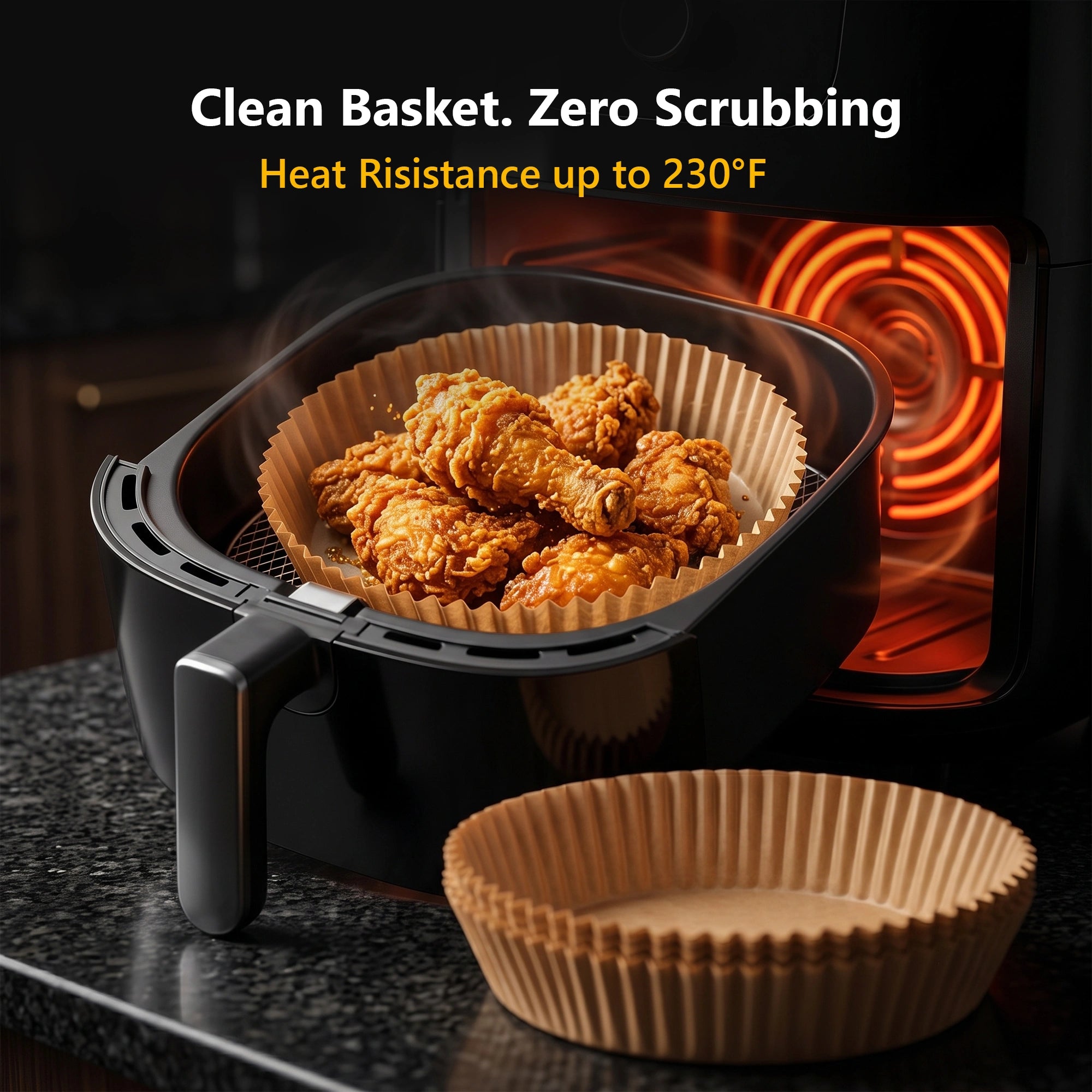 16cm Round Disposable Air Fryer Liners