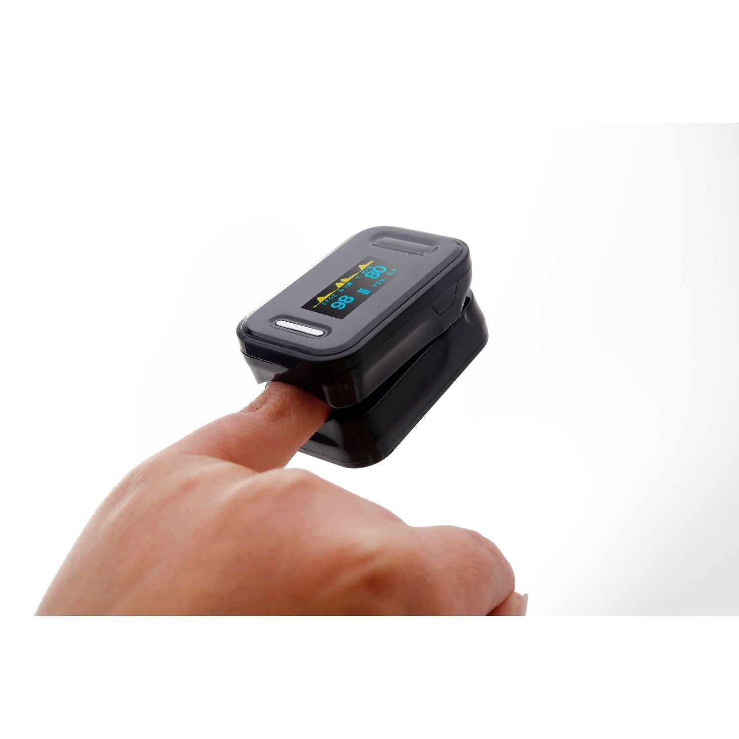 CE Certified SPo2 Pulse Oximeter - NHS Adherent Black