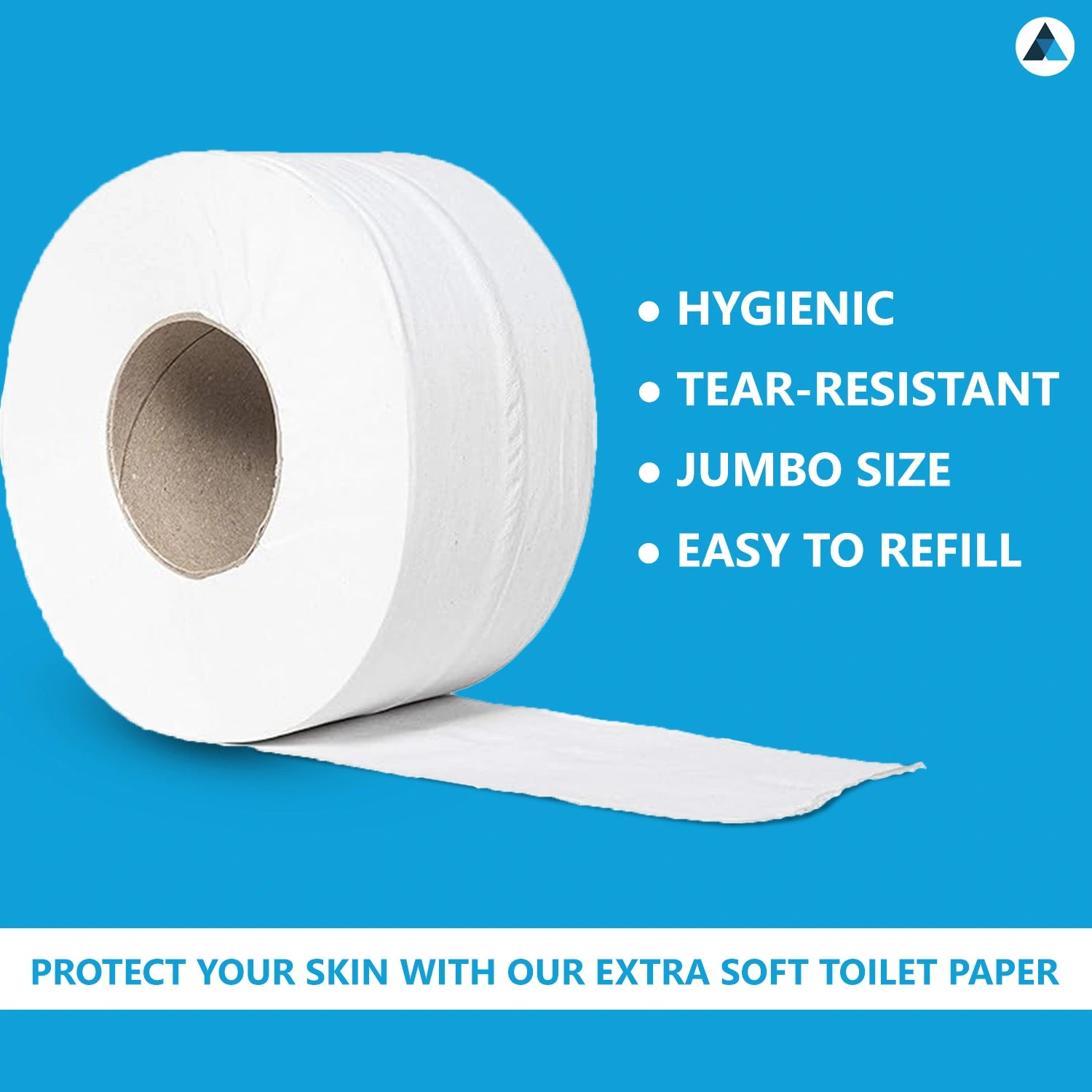 2Ply Mini Jumbo Toilet Roll White