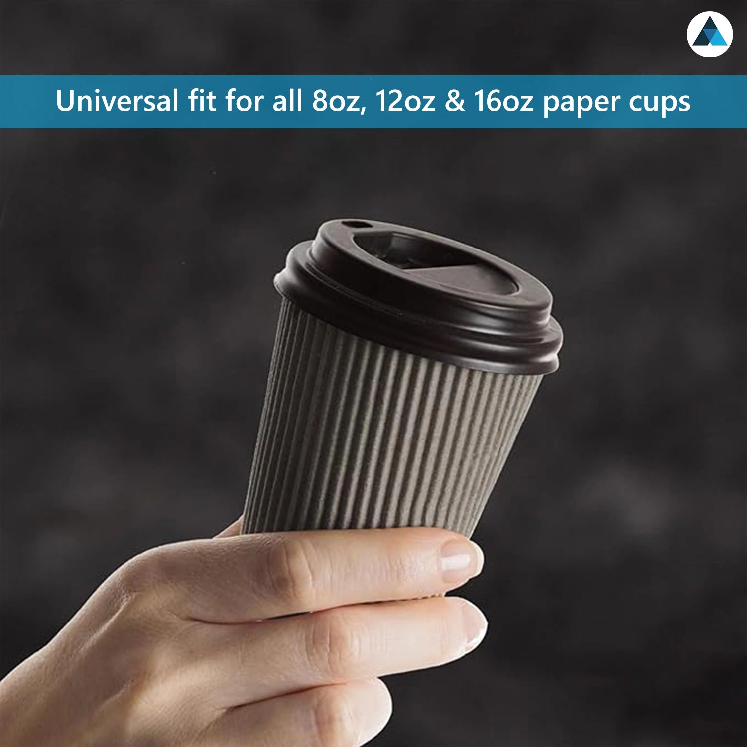 Black 16oz Only Lids for Coffee Cup