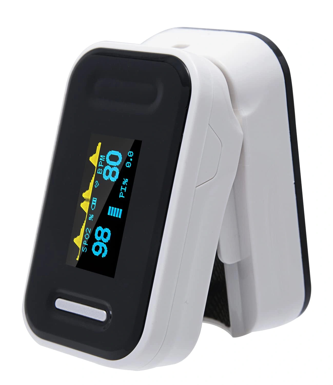 CE Certified SPo2 Pulse Oximeter - NHS Adherent White