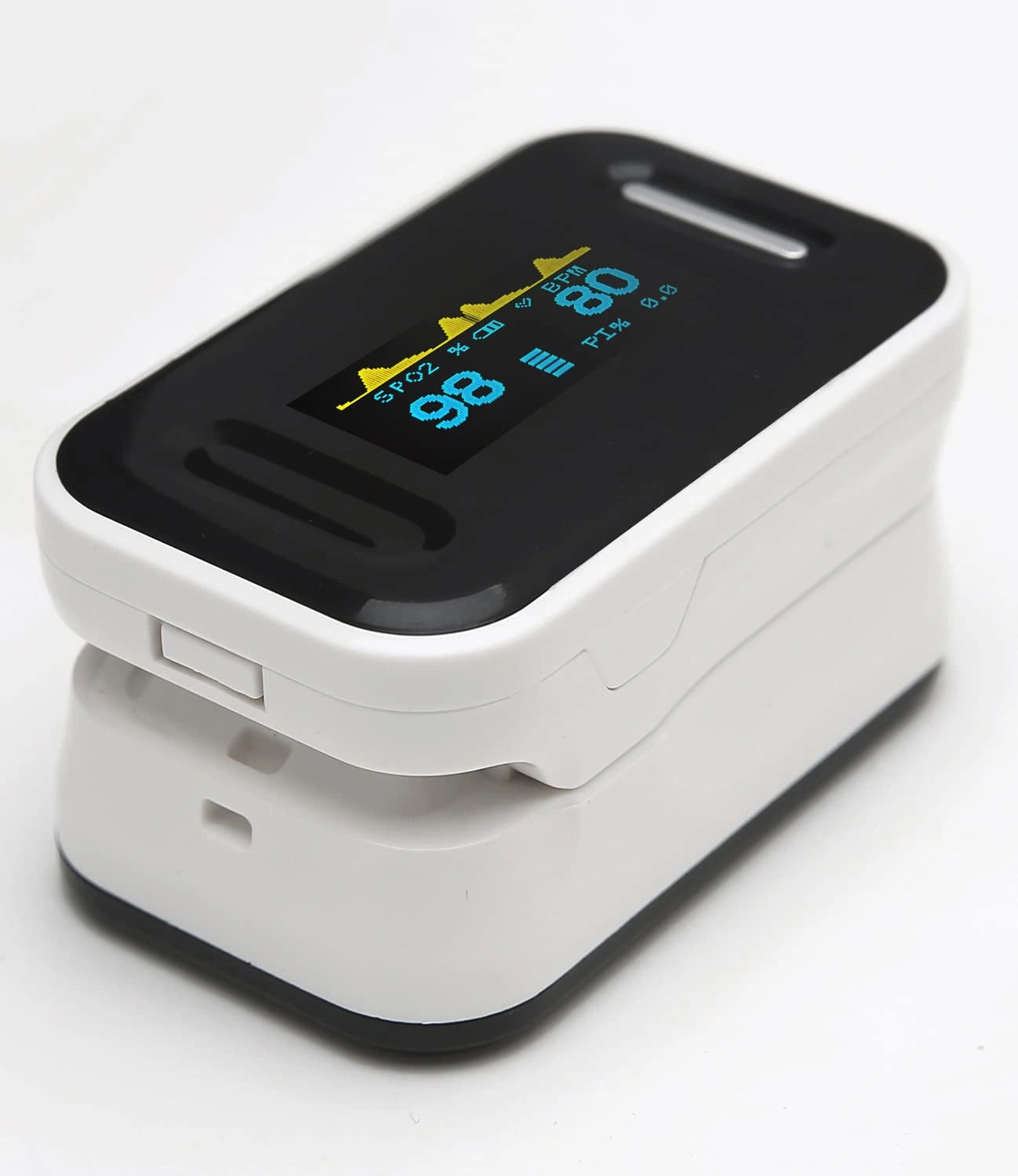 CE Certified SPo2 Pulse Oximeter - NHS Adherent White
