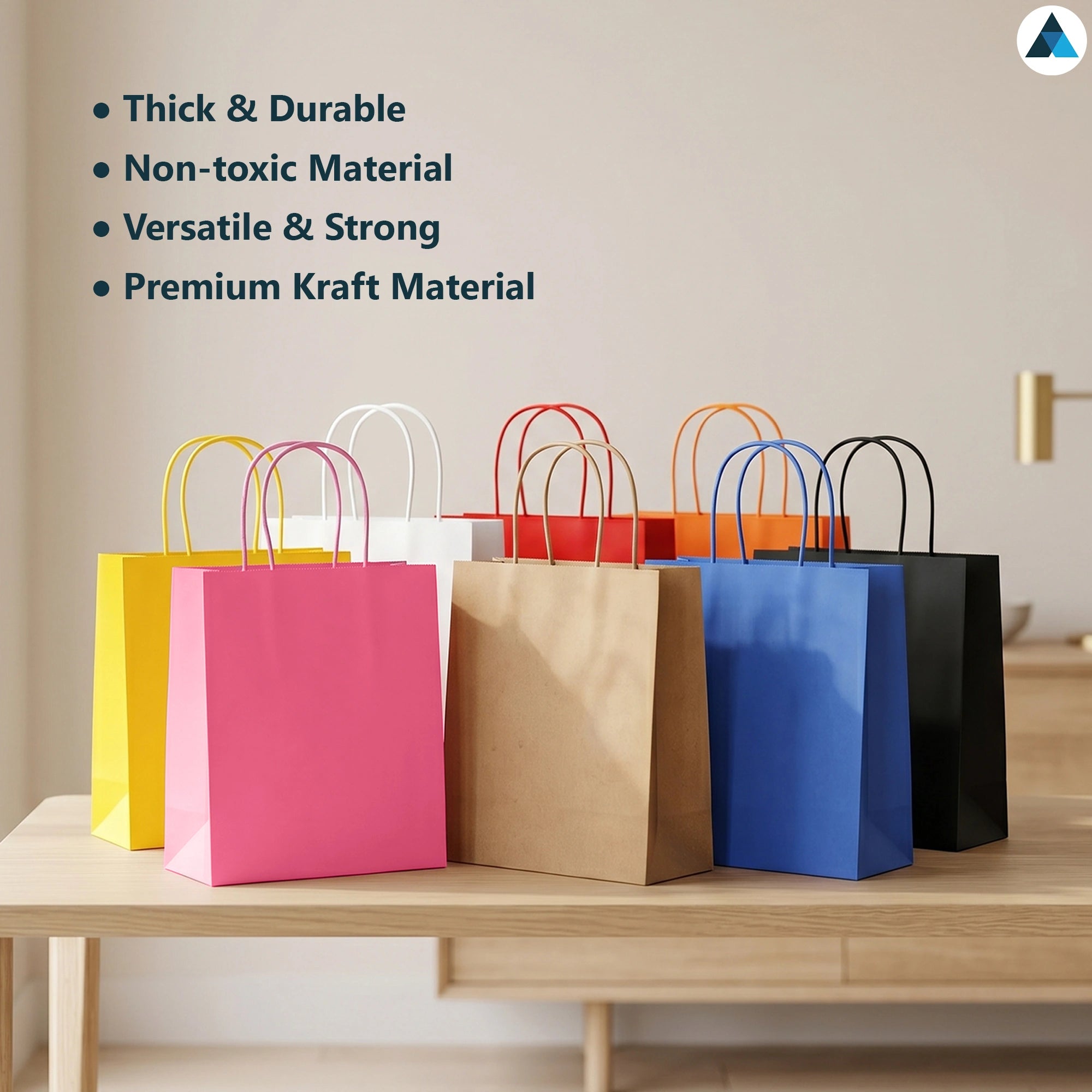 Small Pink Paper Gift Bags with Twiste Handle Party Bags 18x9x22cm