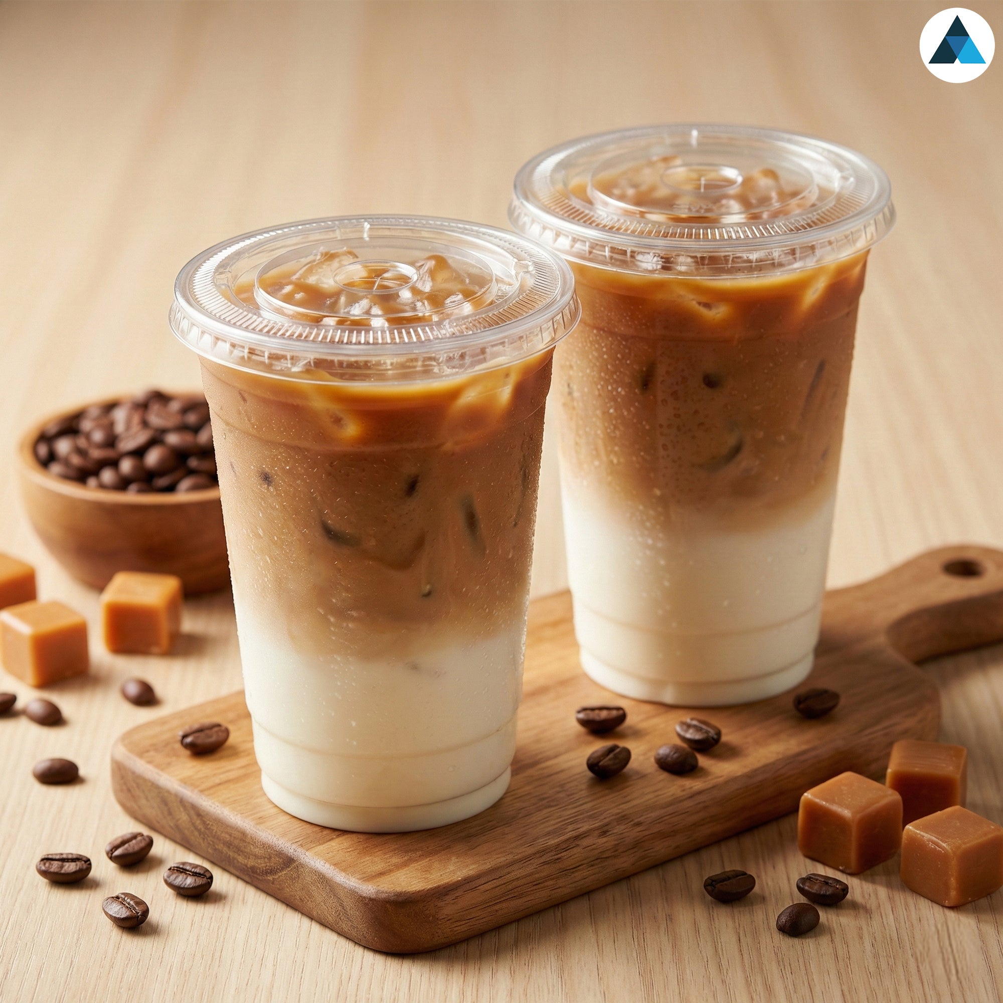 10oz Crystal Clear Smoothie Cups with Flat Lids