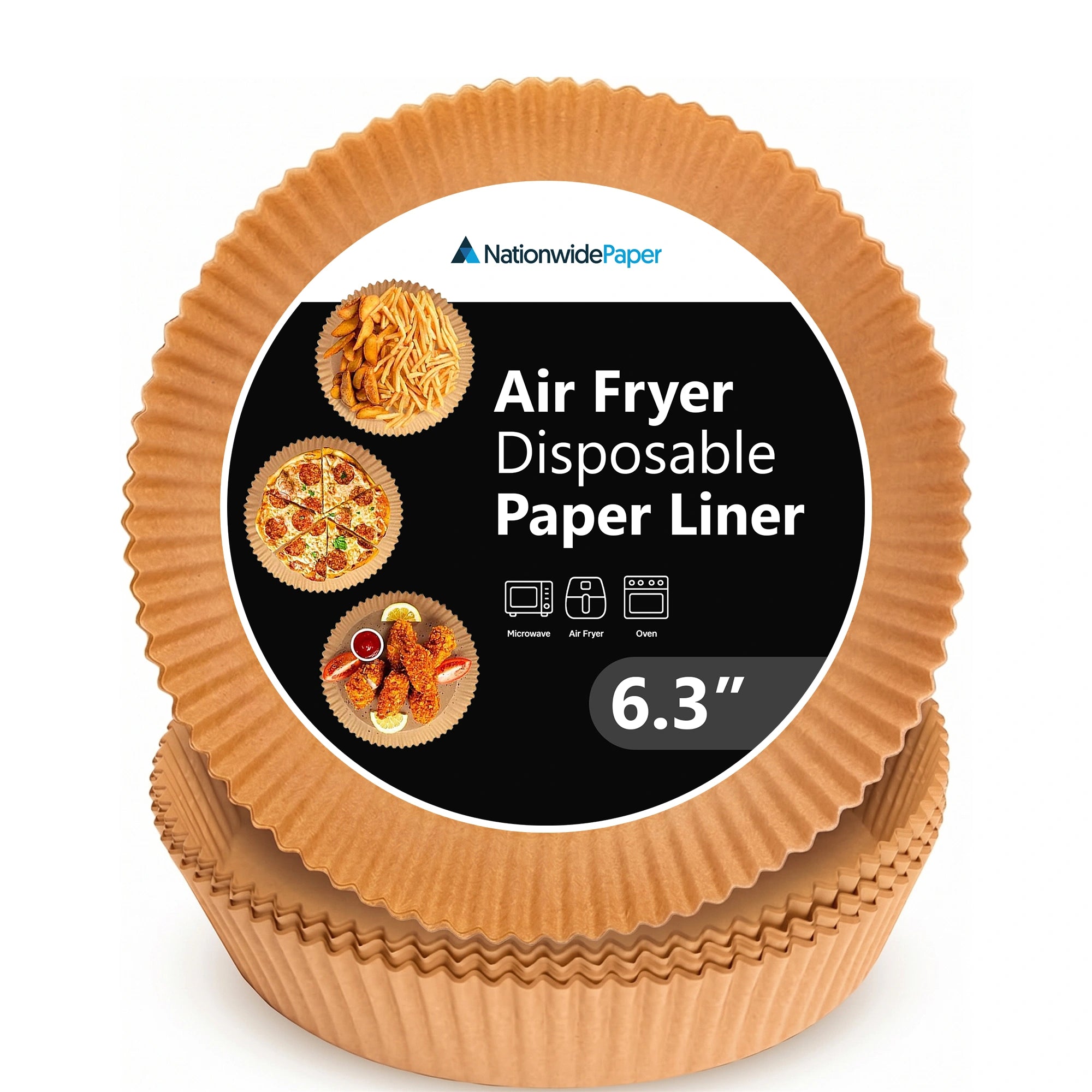 16cm Round Disposable Air Fryer Liners