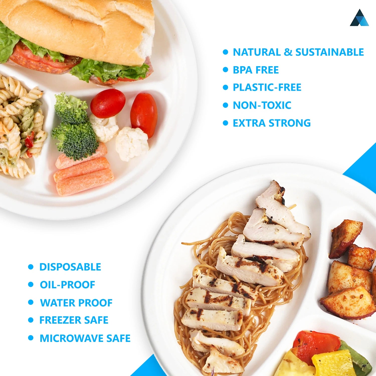 Round Paper Bagasse Plates