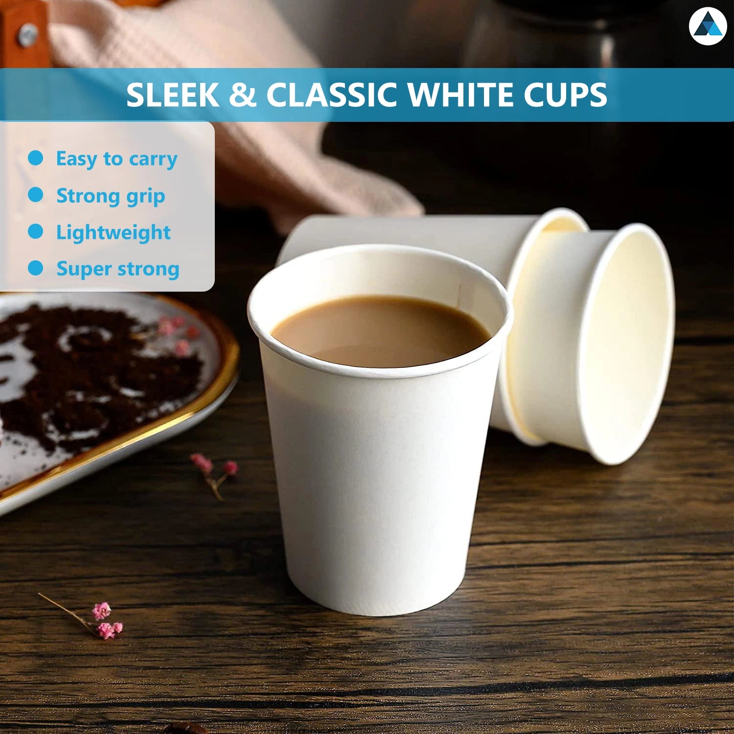 White Disposable Single Wall Cups