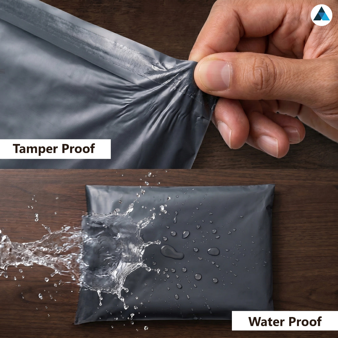 6 × 9-Inch Self-Seal Recycled Grey Mailing Bags