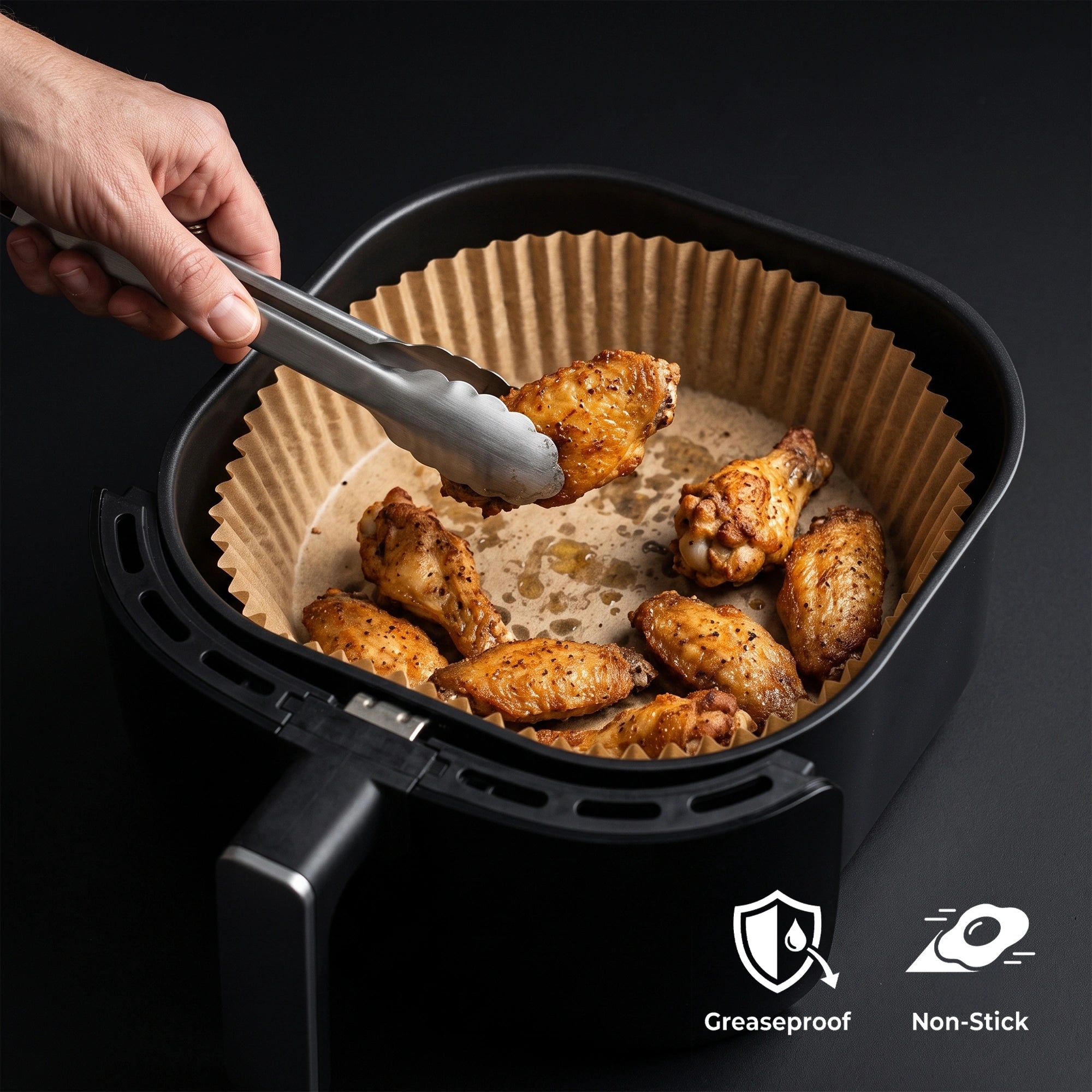 16cm Round Disposable Air Fryer Liners