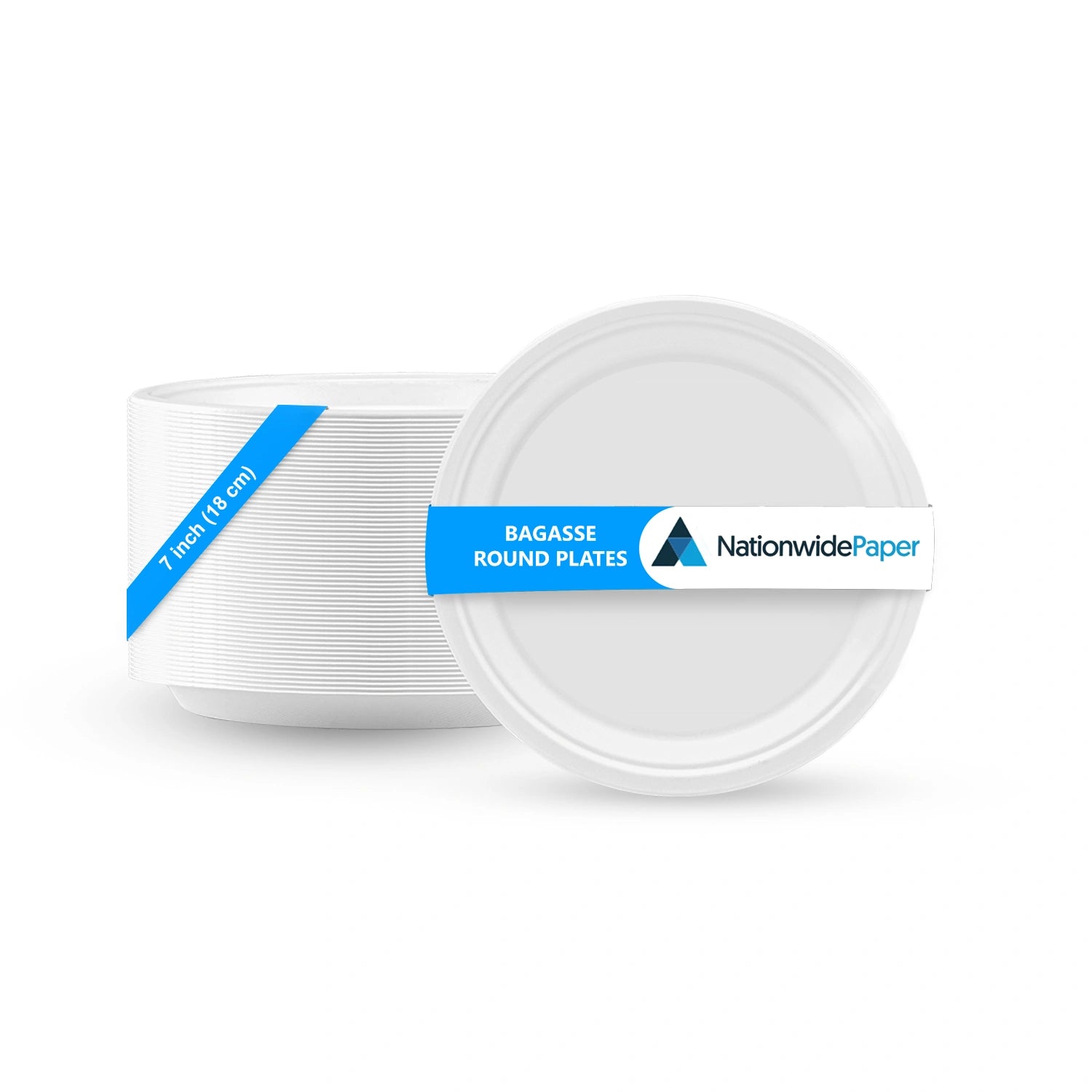 7 Inch Round Paper Bagasse Plates